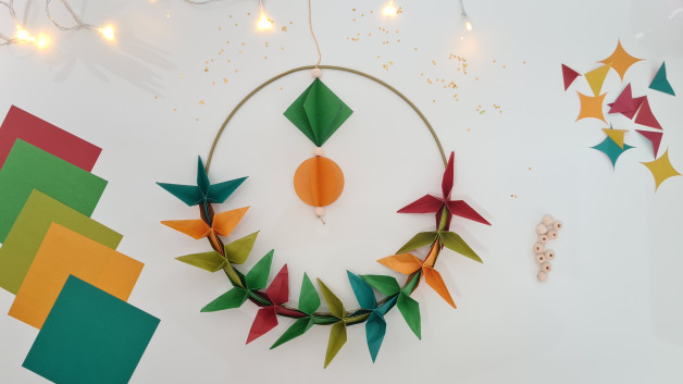 Origami Kerstkrans