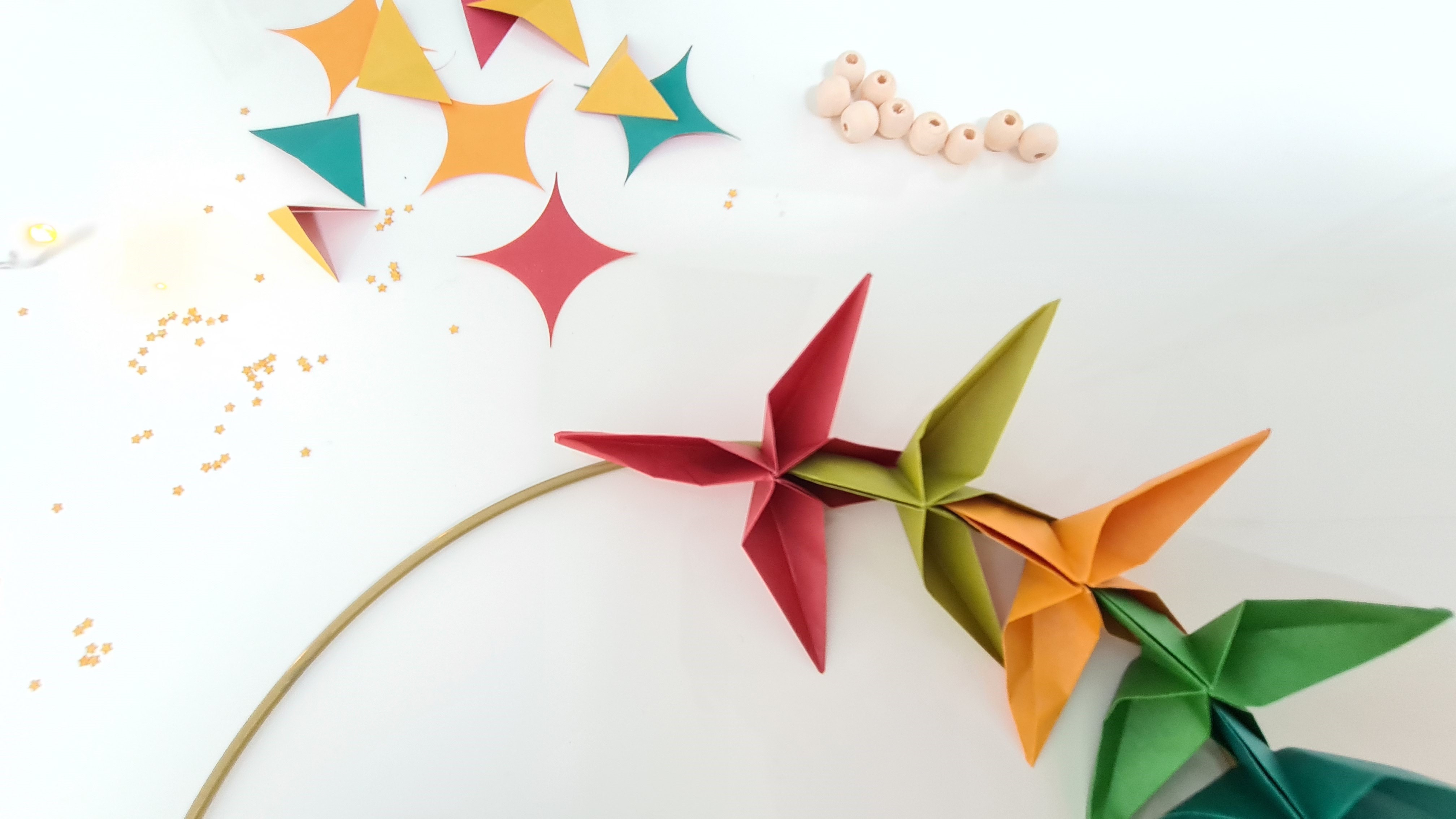 Origami Kerstkrans - Foto