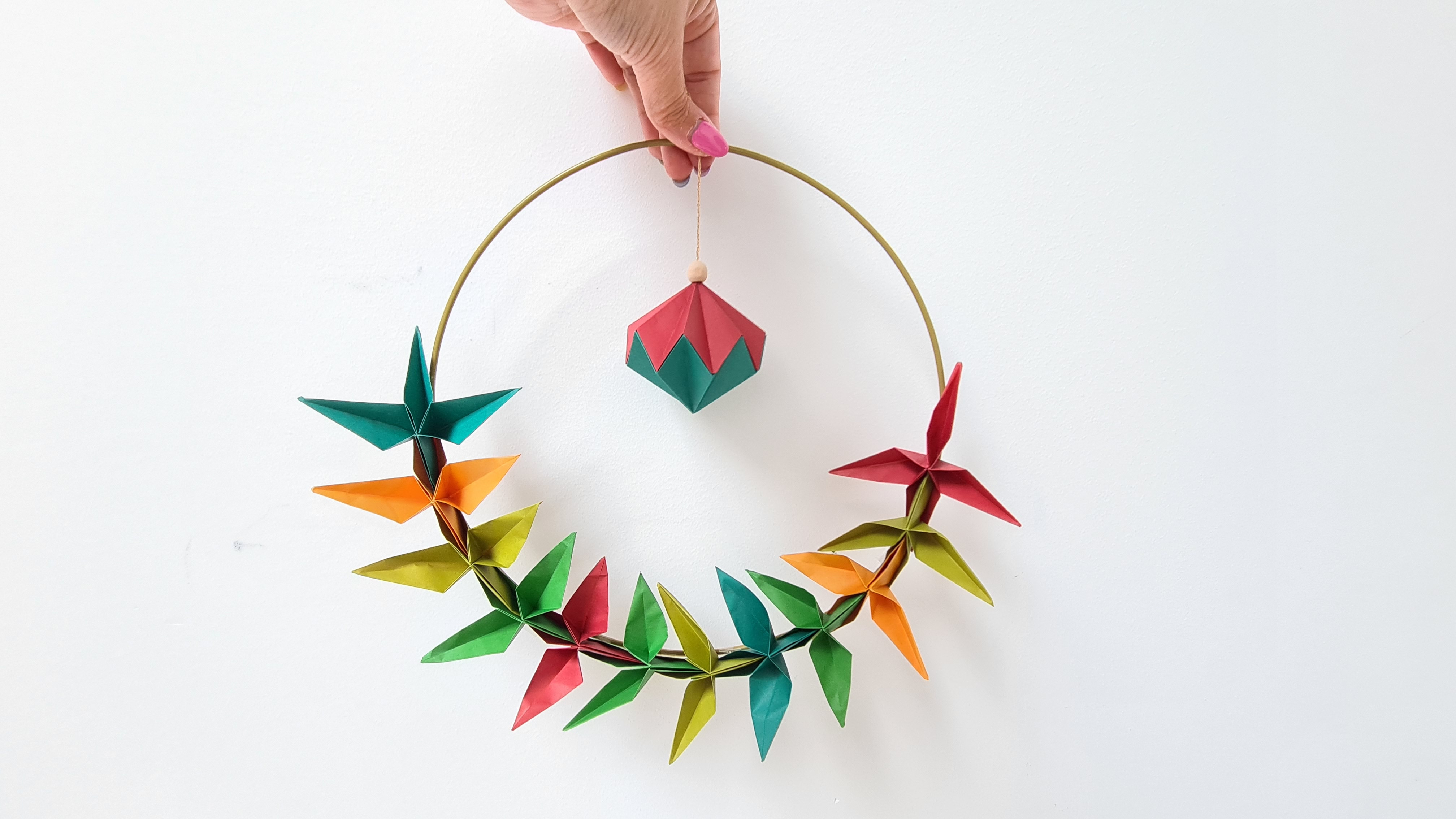 Origami Kerstkrans - Foto