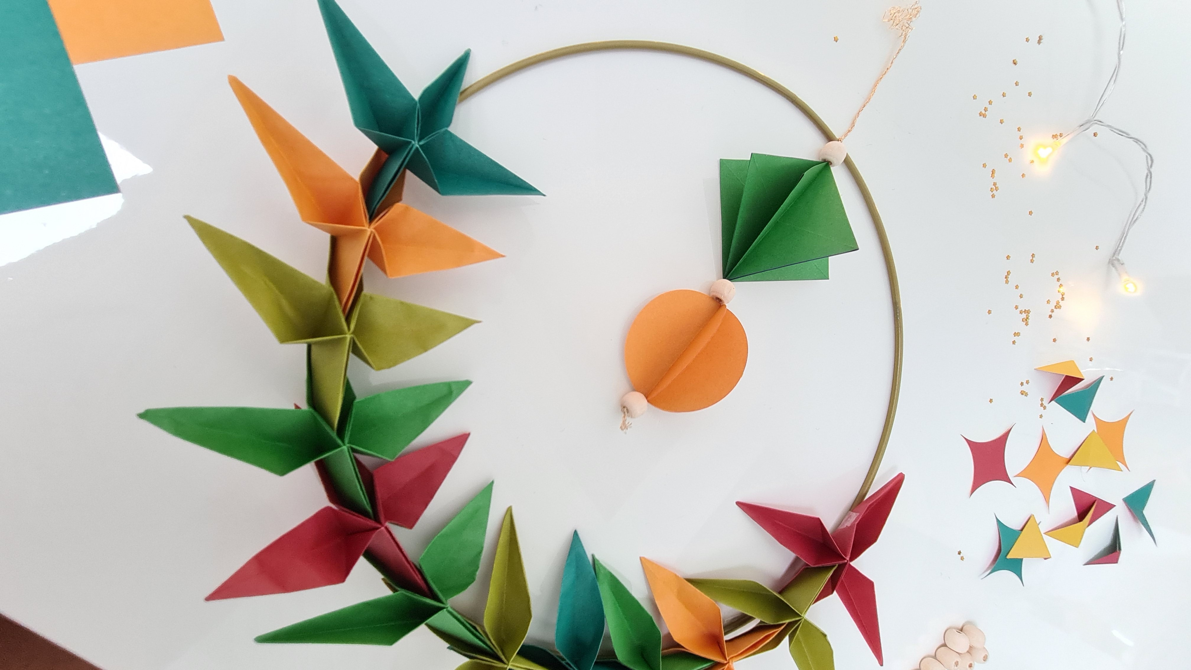 Origami Kerstkrans - Foto