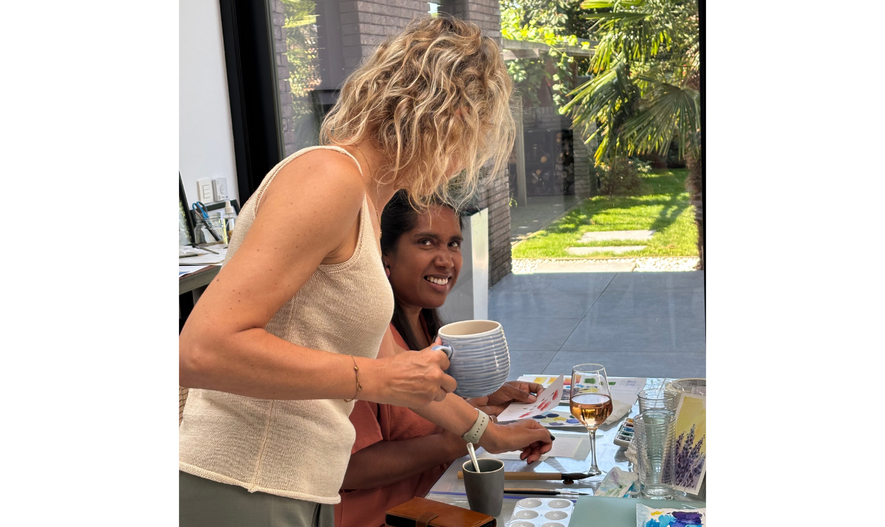 🌸 Aquarelworkshop: expressieve bloemen - stap voor stap - Foto