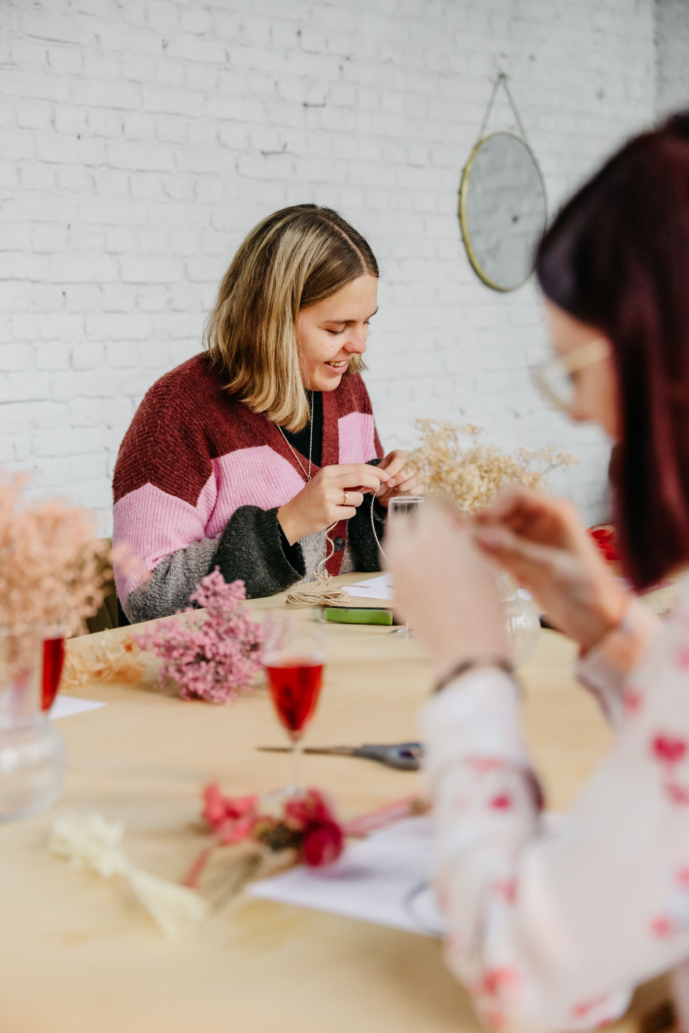 Workshop box mini dried floral hoops - Foto
