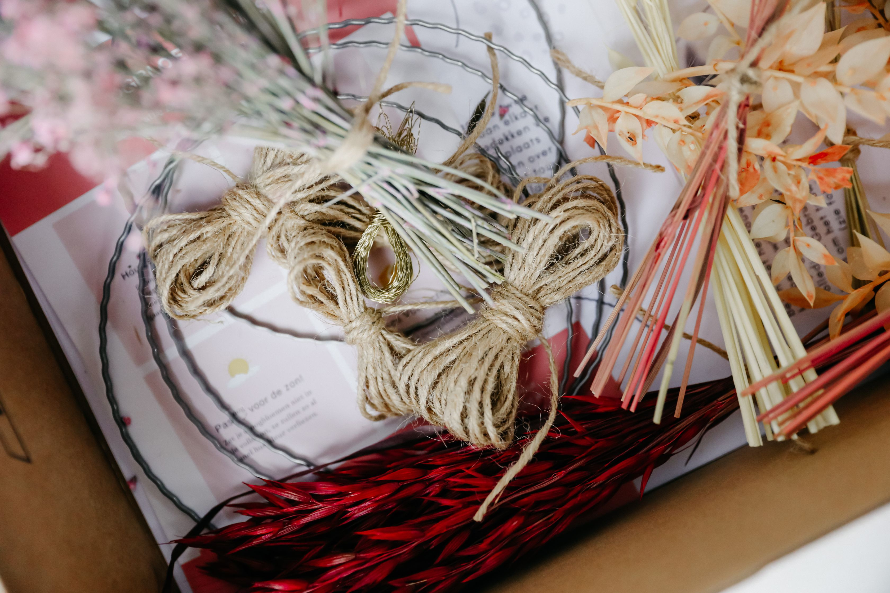 Workshop box mini dried floral hoops - Foto