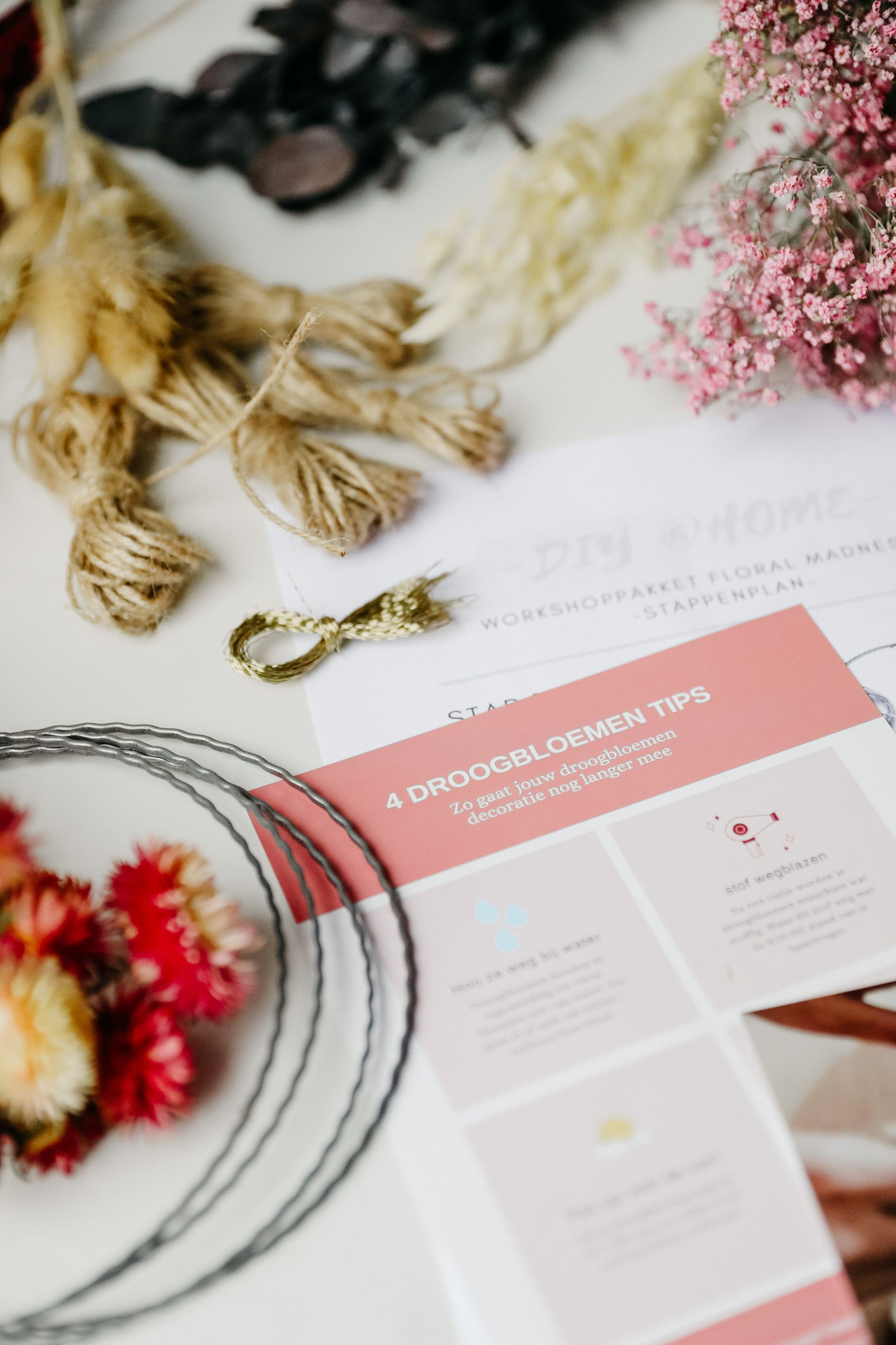 Workshop box mini dried floral hoops - Foto