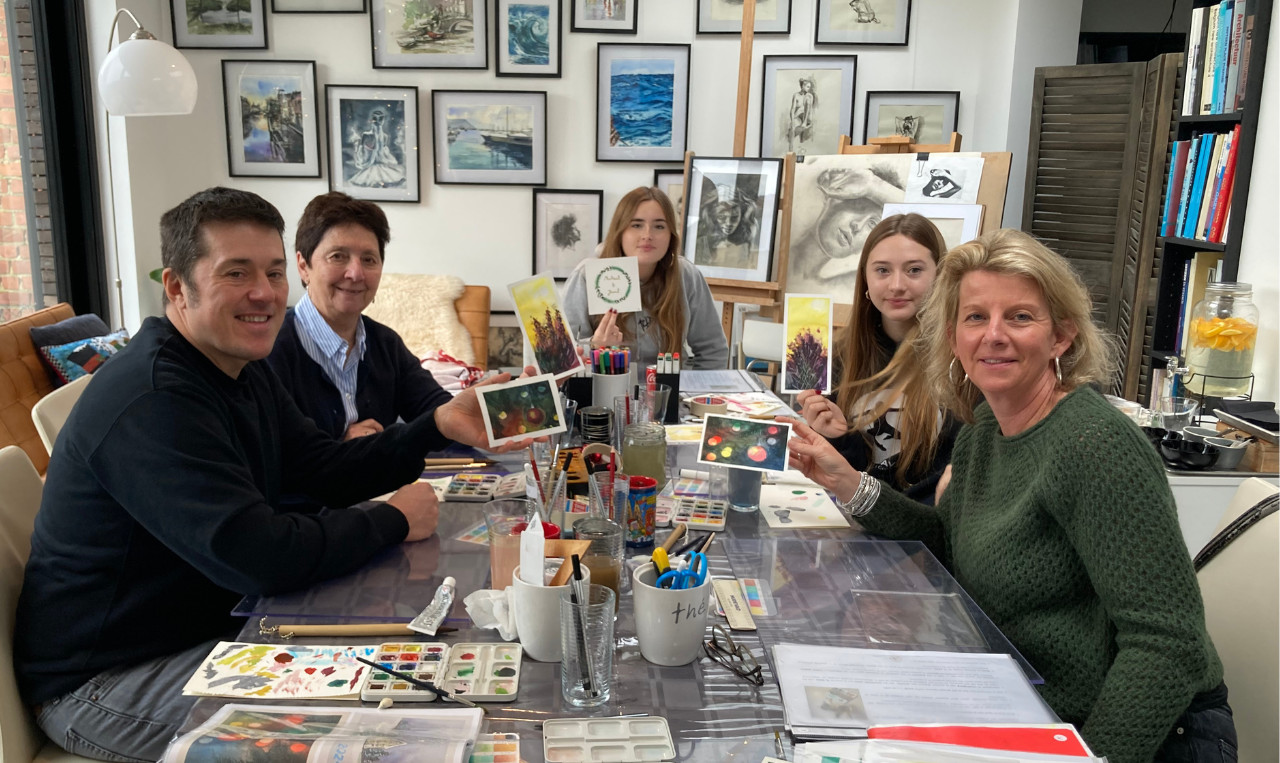 🎄Maak je eigen Kerst- of Nieuwjaarskaartjes met aquarel en aquamarkers🎄 - Foto