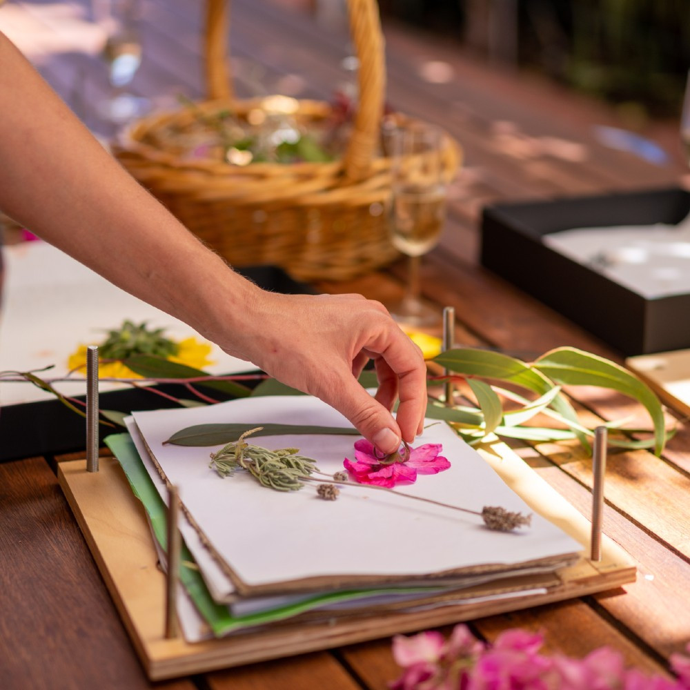 Workshop Bloemen persen - Foto