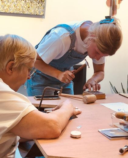 Zilveren oorhangers - Juwelen workshop - Foto