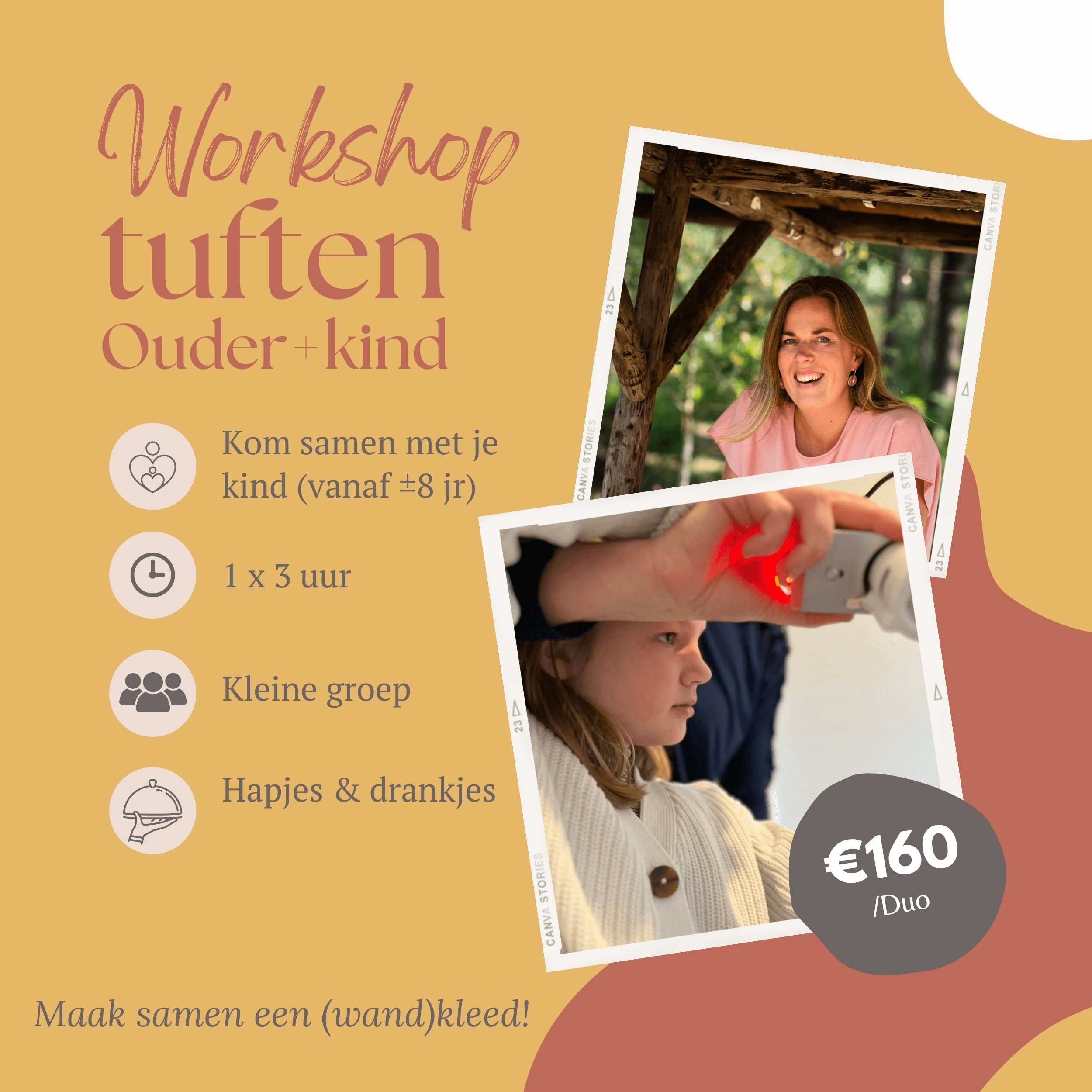 Ouder-kind workshop tuften - Foto