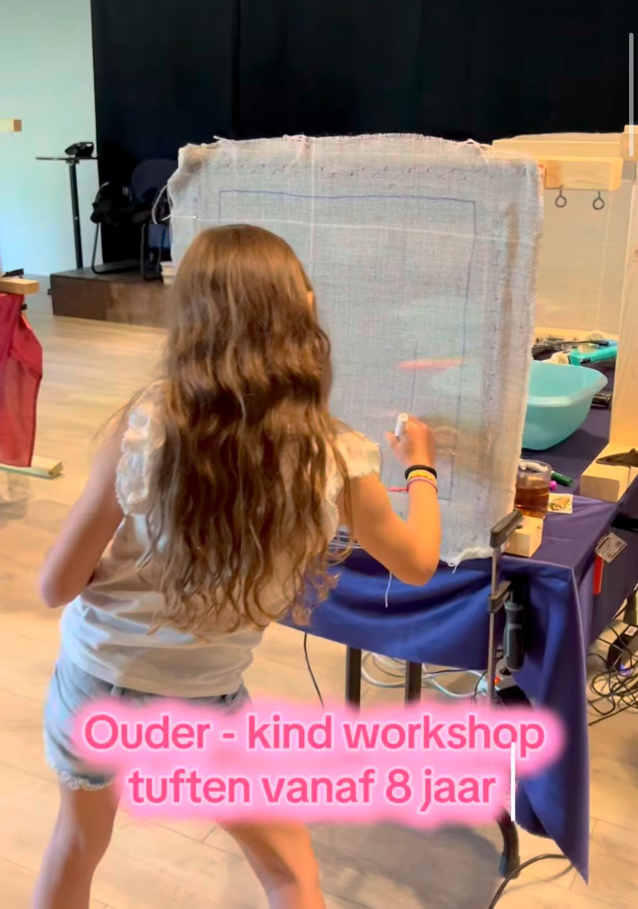 Ouder-kind workshop tuften - Foto