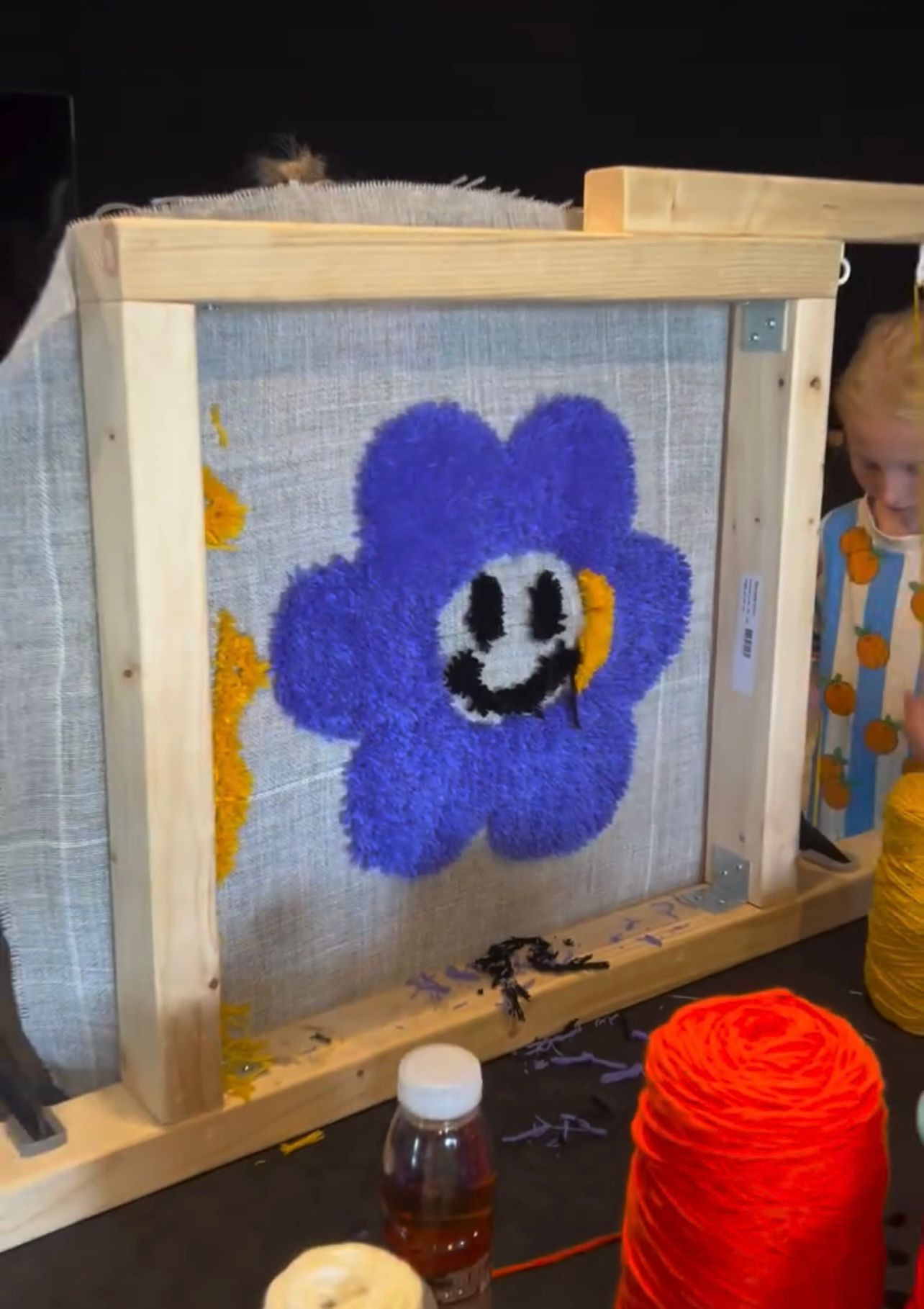 Ouder-kind workshop tuften - Foto