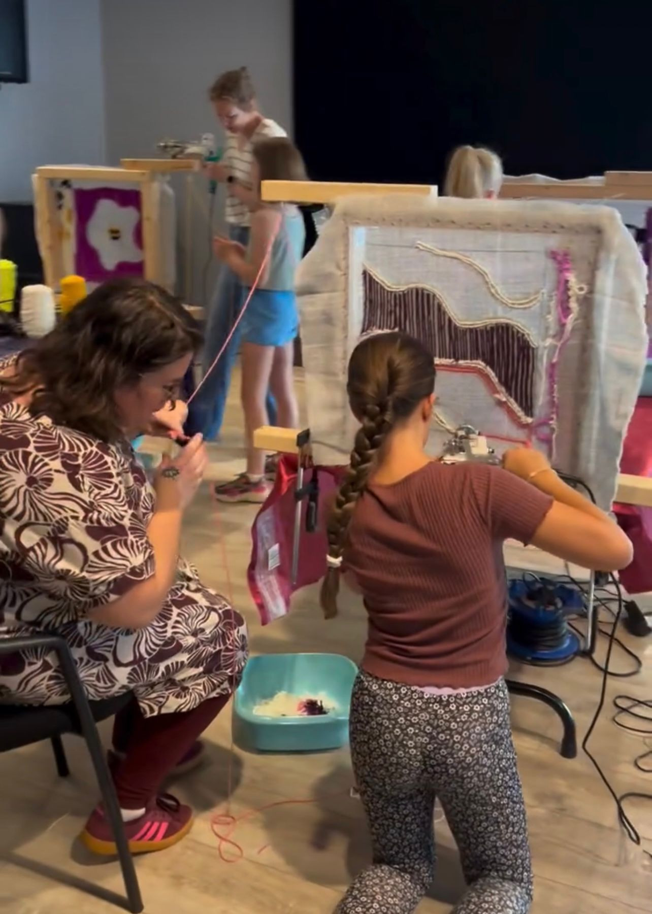 Ouder-kind workshop tuften - Foto