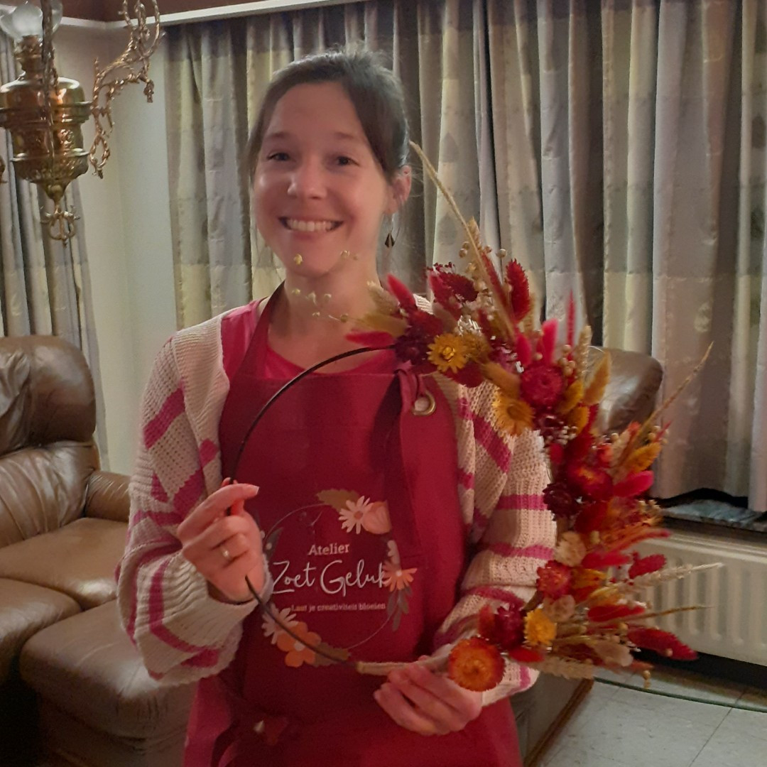 Workshop Flowerhoop met kerstlichtjes - Foto