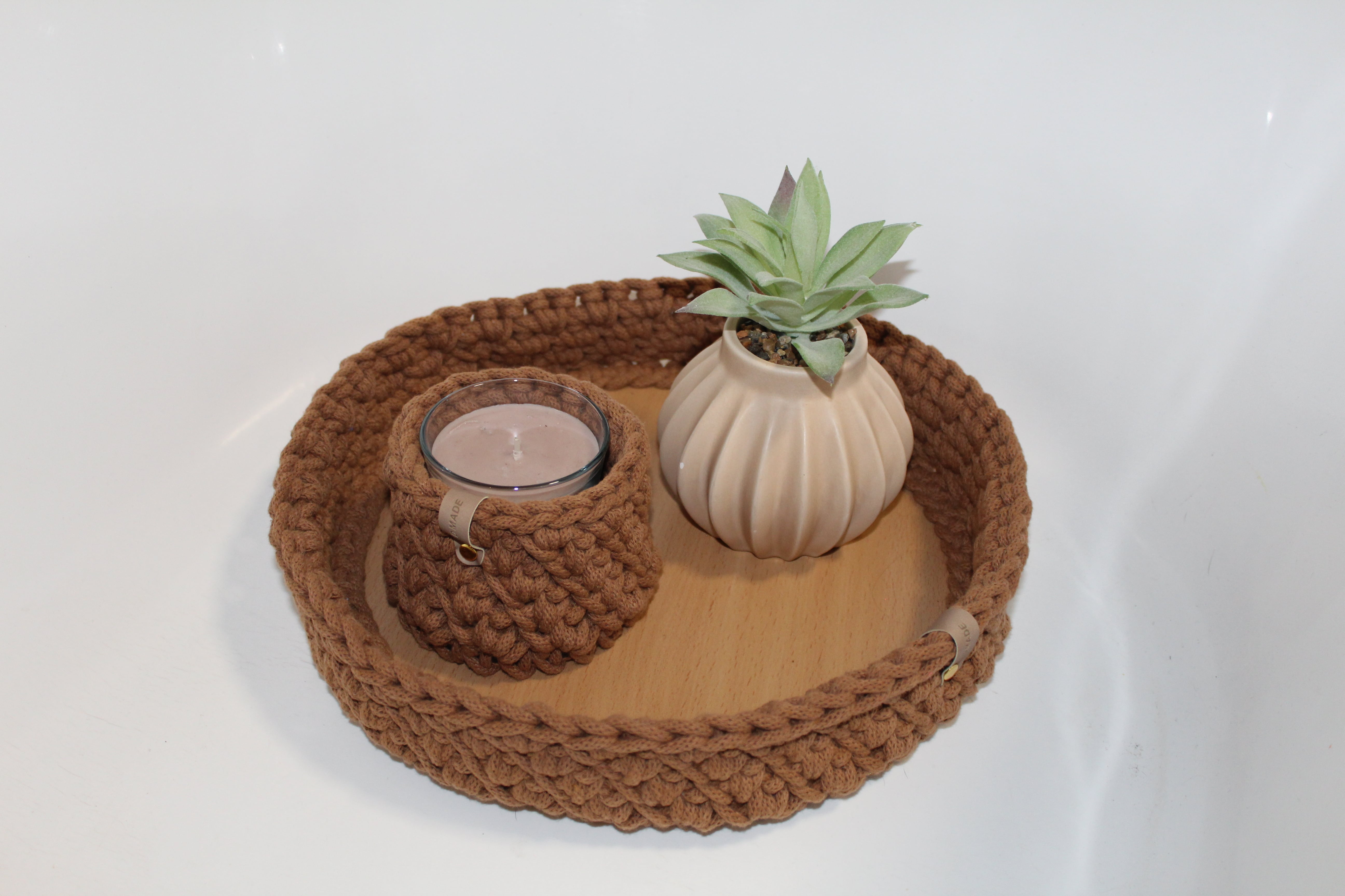 XXL mandjes leren haken - Foto