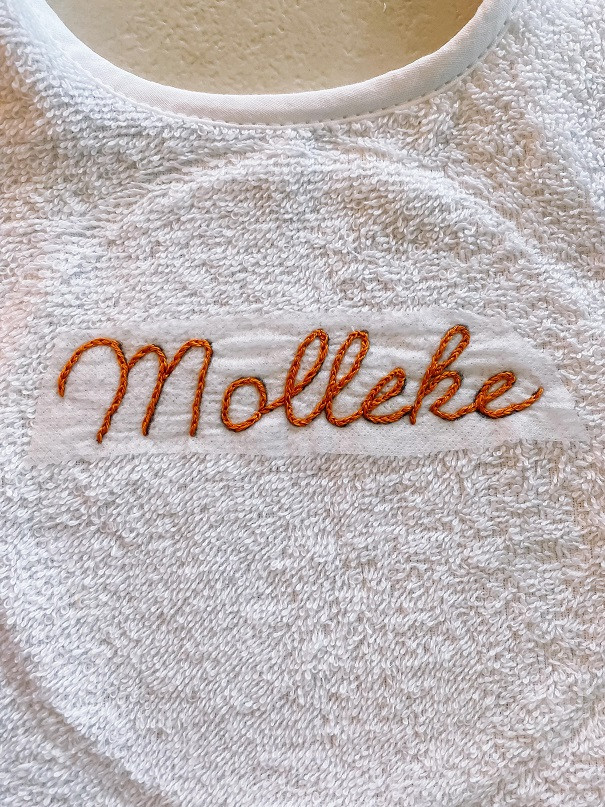 Slabbetje Borduren - Babyshower - Foto