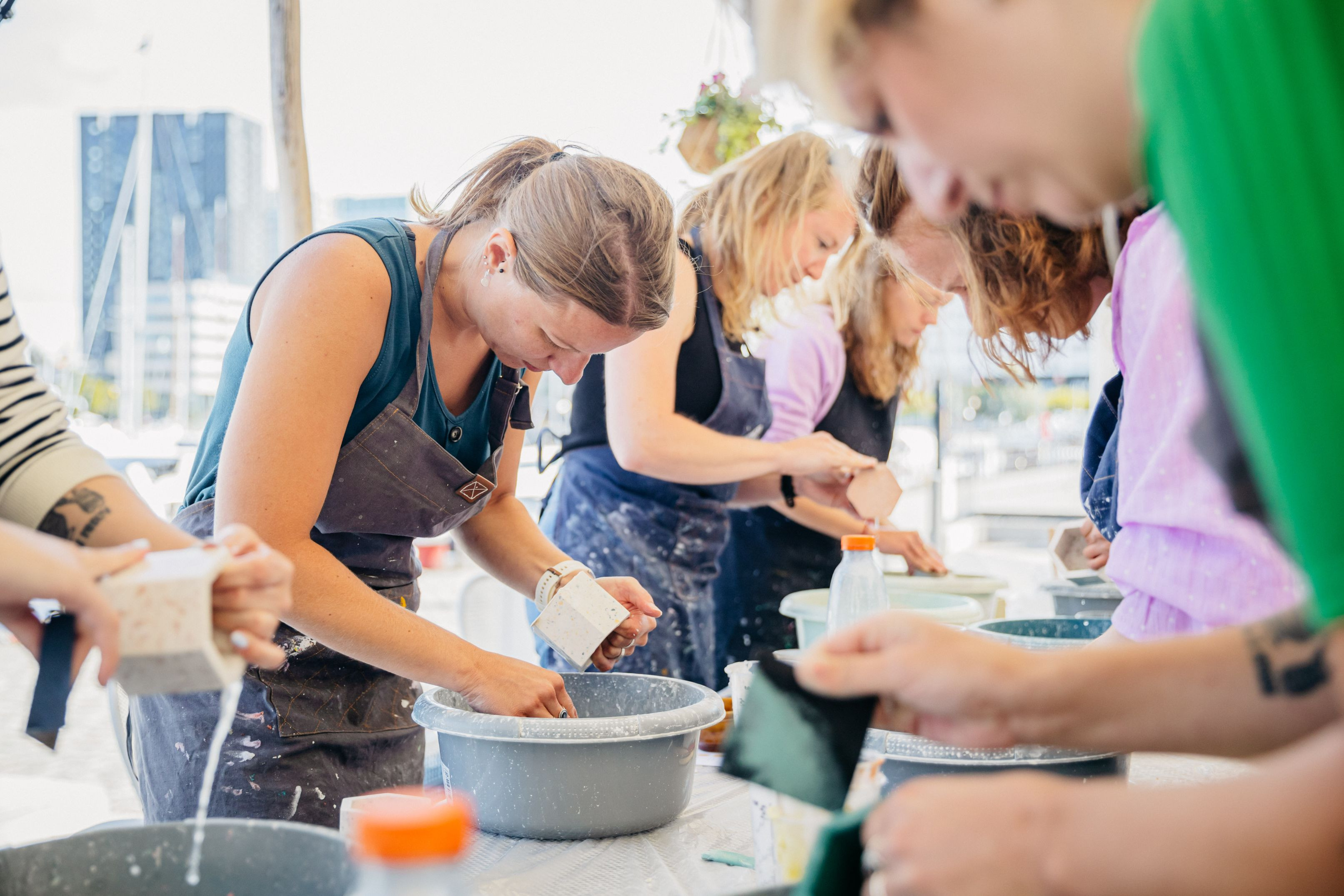 Terrazzo workshop vrijgezellenfeestje - Foto