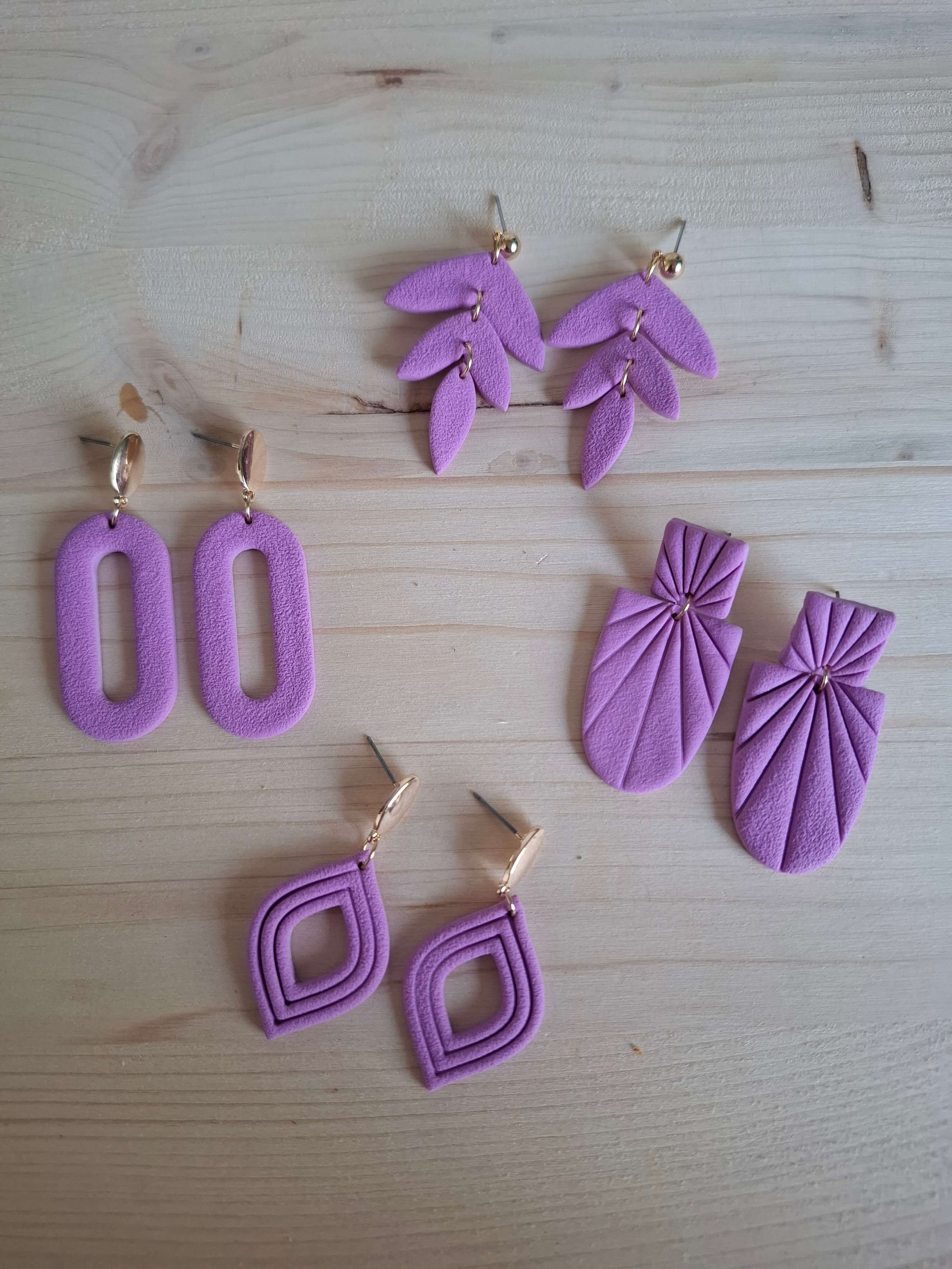 Oorbellen uit polymeerklei - Foto