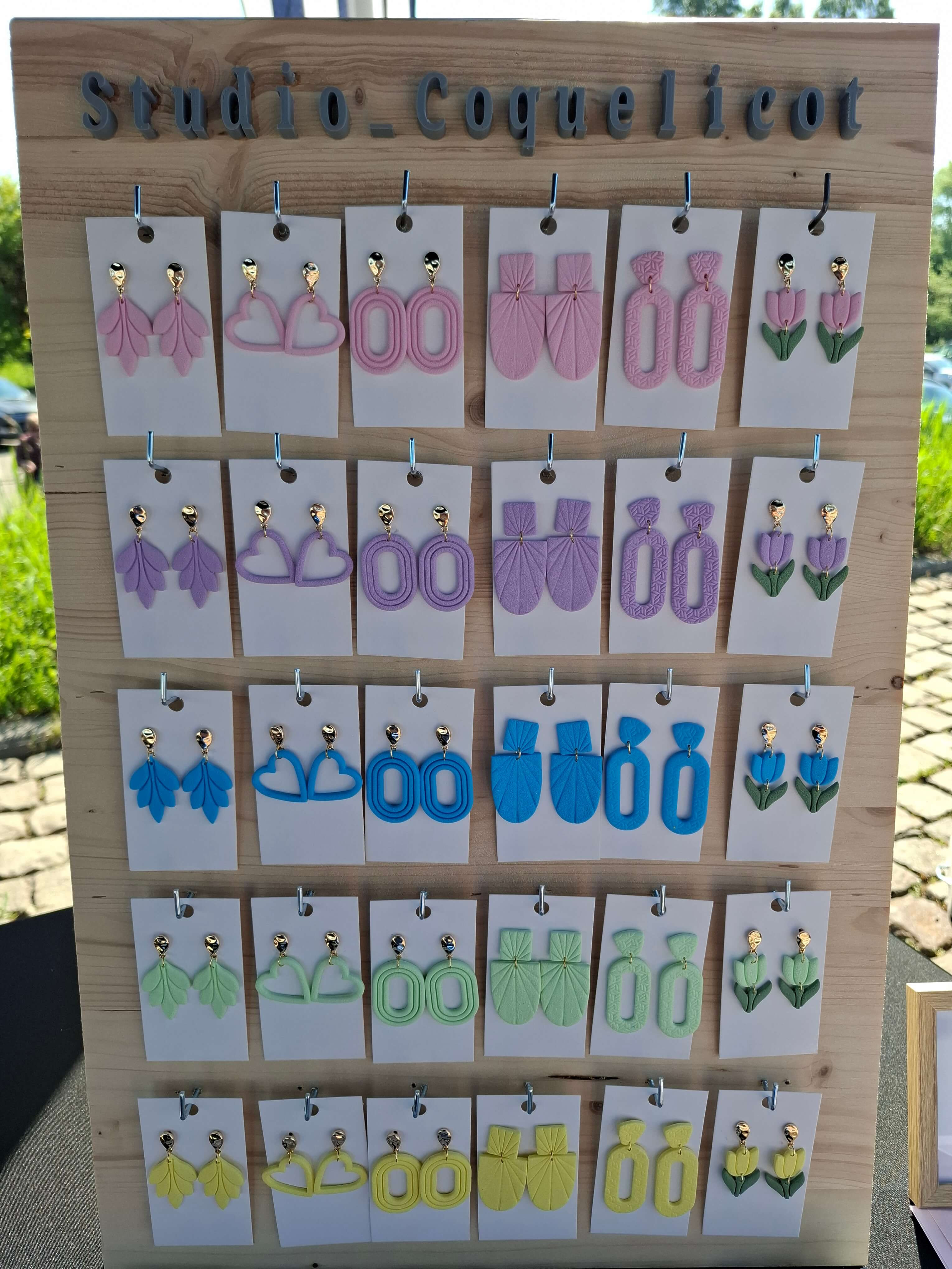 Oorbellen uit polymeerklei - Foto