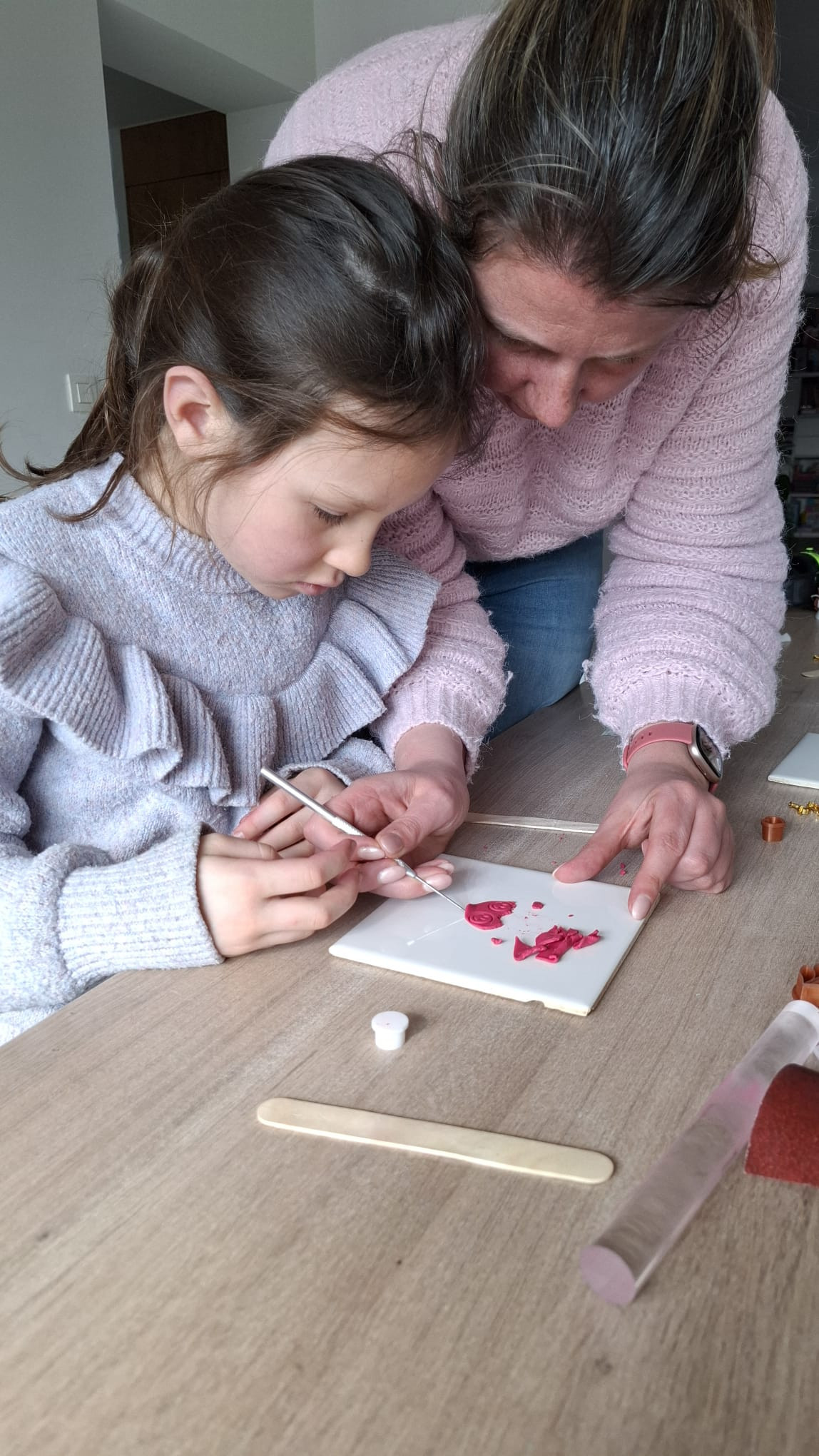 Oorbellen uit polymeerklei - Foto