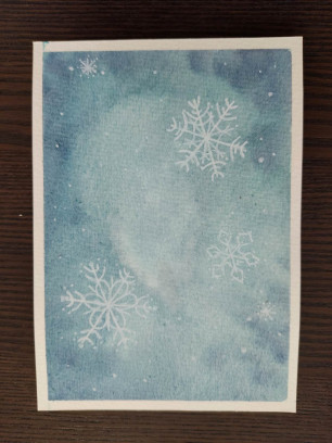 Winter- en kerstkaartjes aquarel