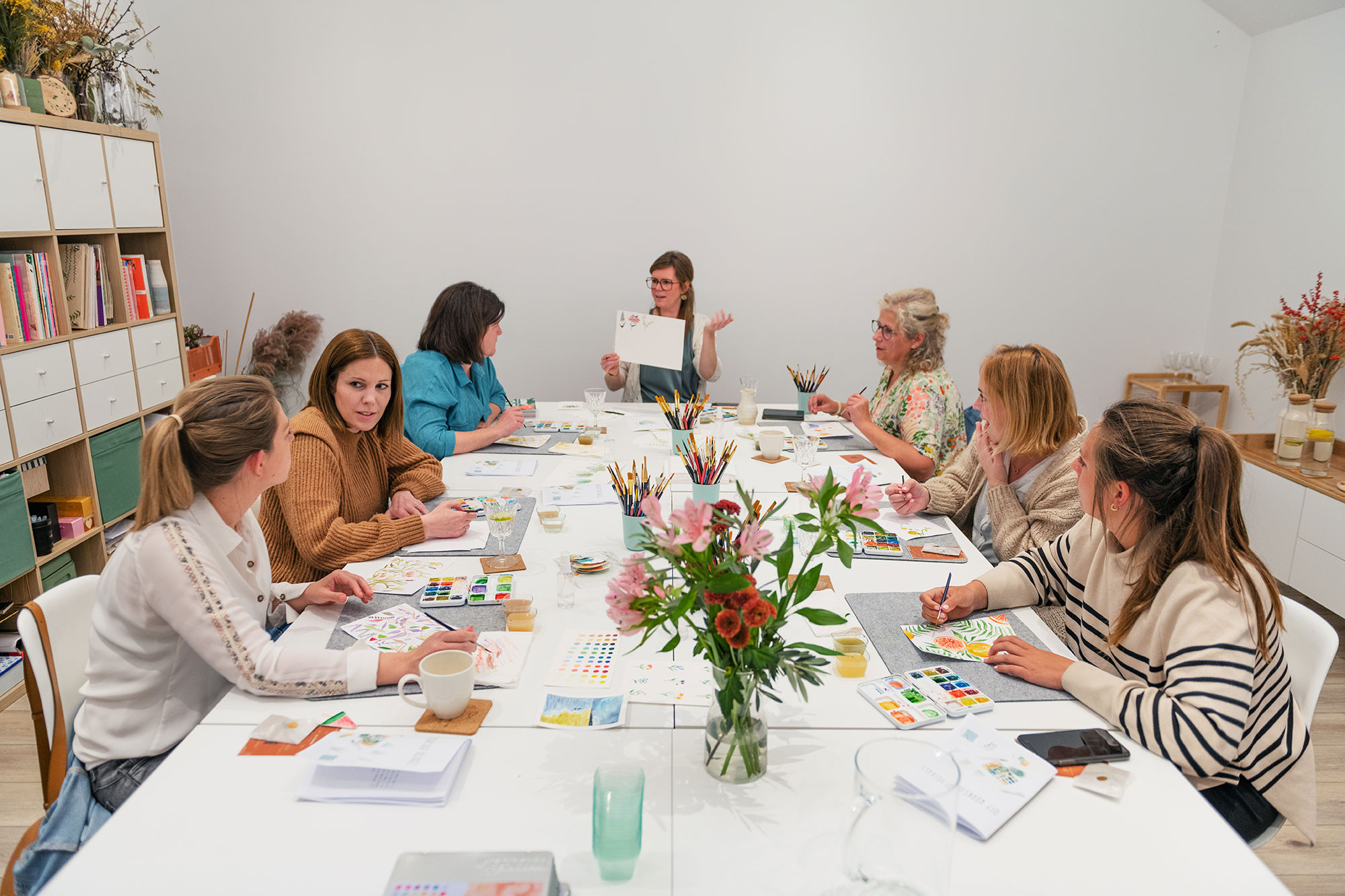 Workshop 'Kerstkaartjes in Aquarel' - Foto