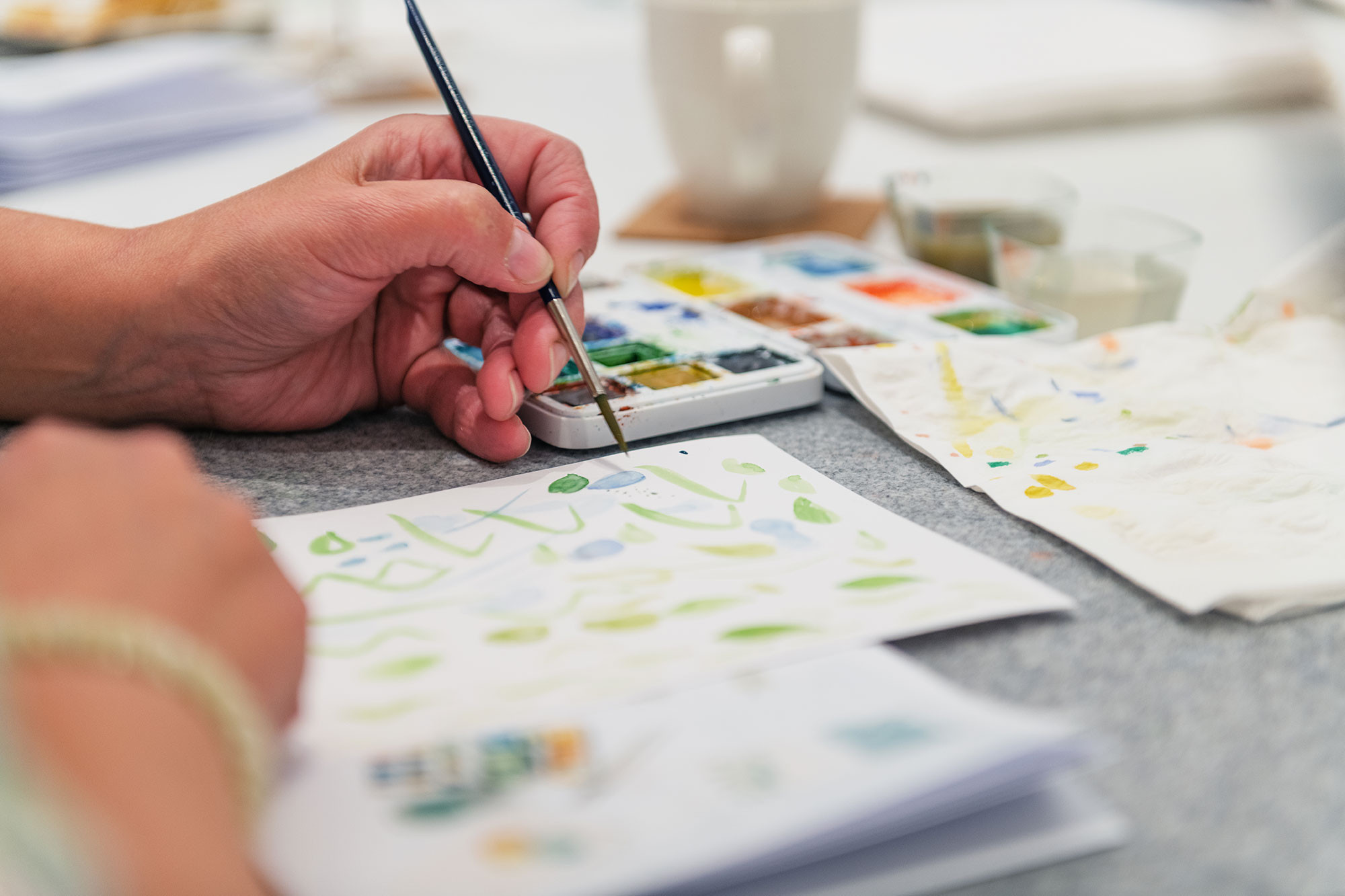 Workshop 'Kerstkaartjes in Aquarel' - Foto