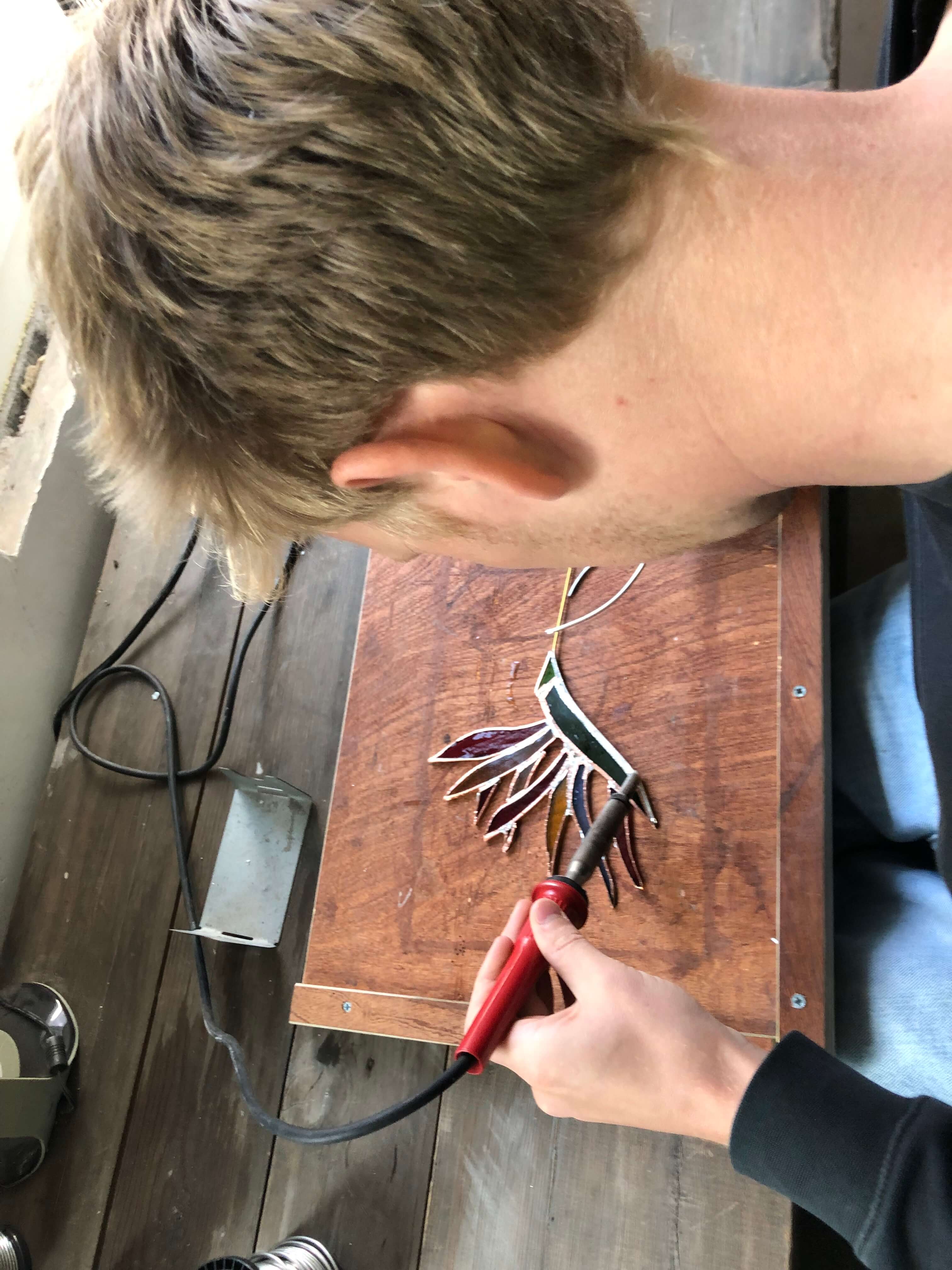 Glas-in-lood /koperfolietechniek - Foto