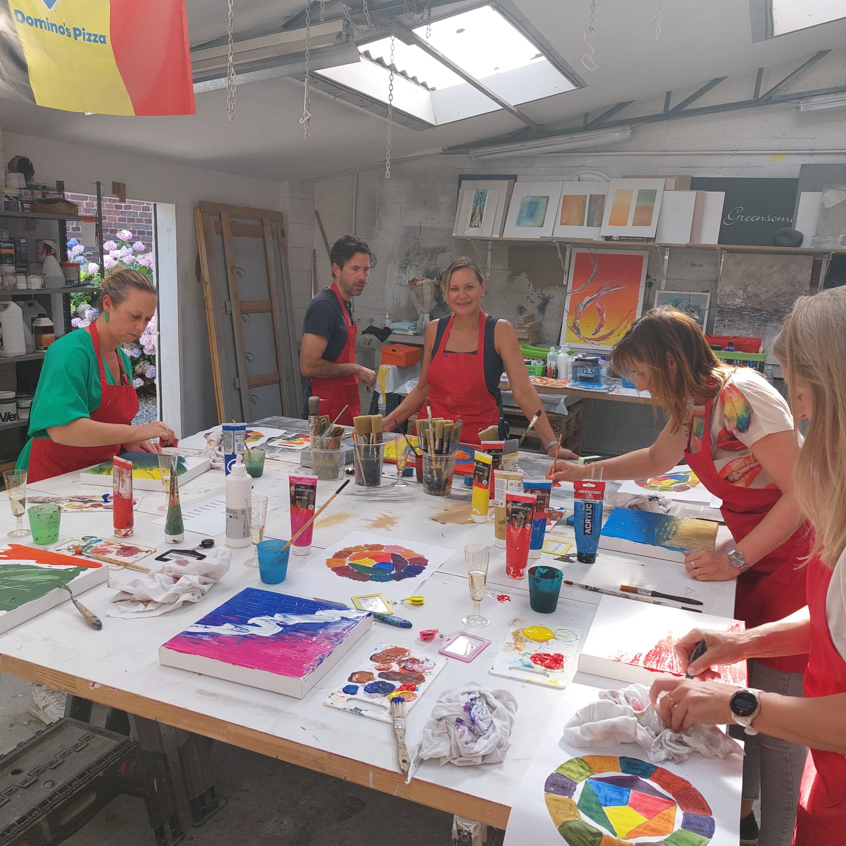 Abstract art schilderen workshop - Foto