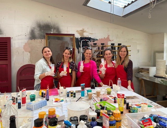 Abstract art schilderen workshop - Foto