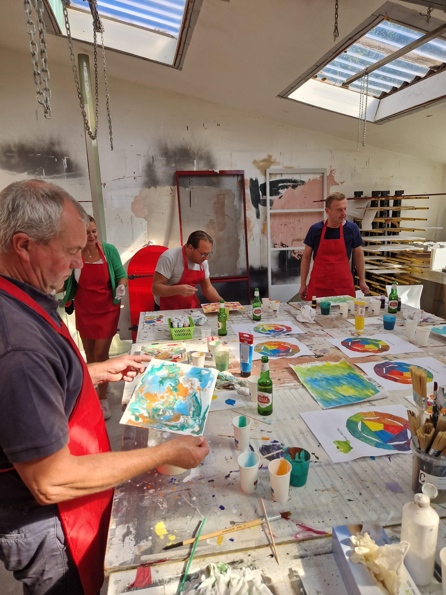 Abstract art schilderen workshop - Foto