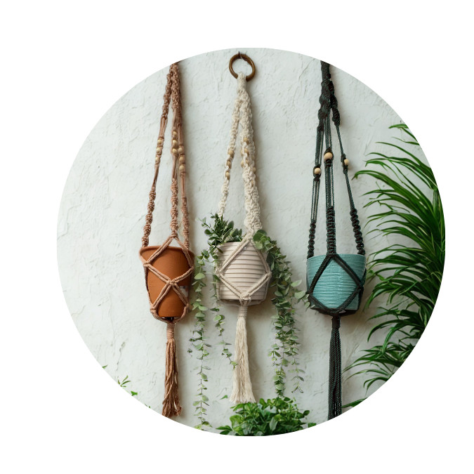 Diy Macramé groepsbox plantenhanger - Foto