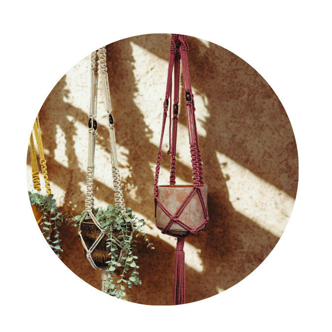 Diy Macramé groepsbox plantenhanger - Foto