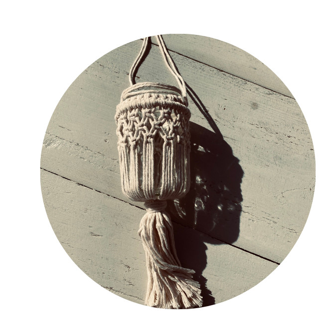 Diy Macramé groepsbox plantenhanger - Foto