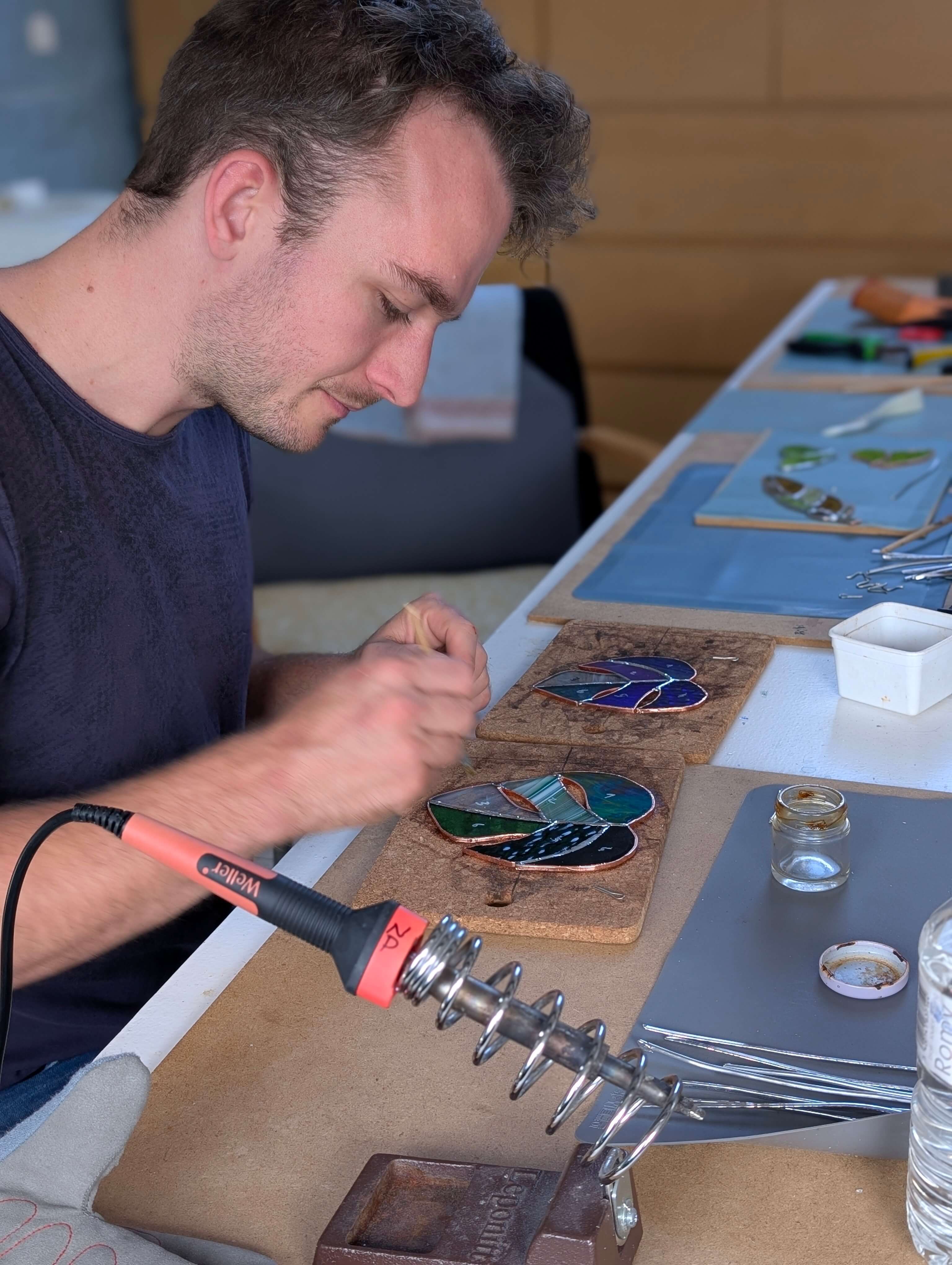 Workshop glas-in-lood: koperfolietechniek/ Tiffany - Foto