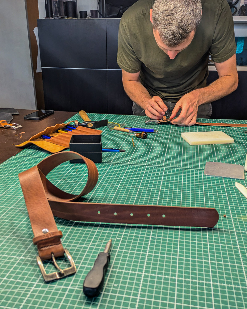 Riem in leder workshop - Foto
