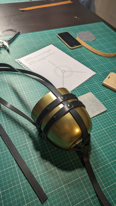 Plantenhanger in leer - Foto