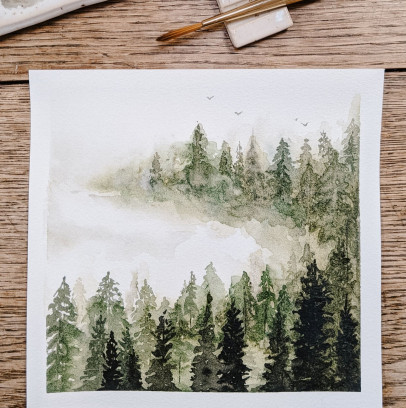 Workshop: Aquarel 'Dromerig winterlandschap' schilderen!