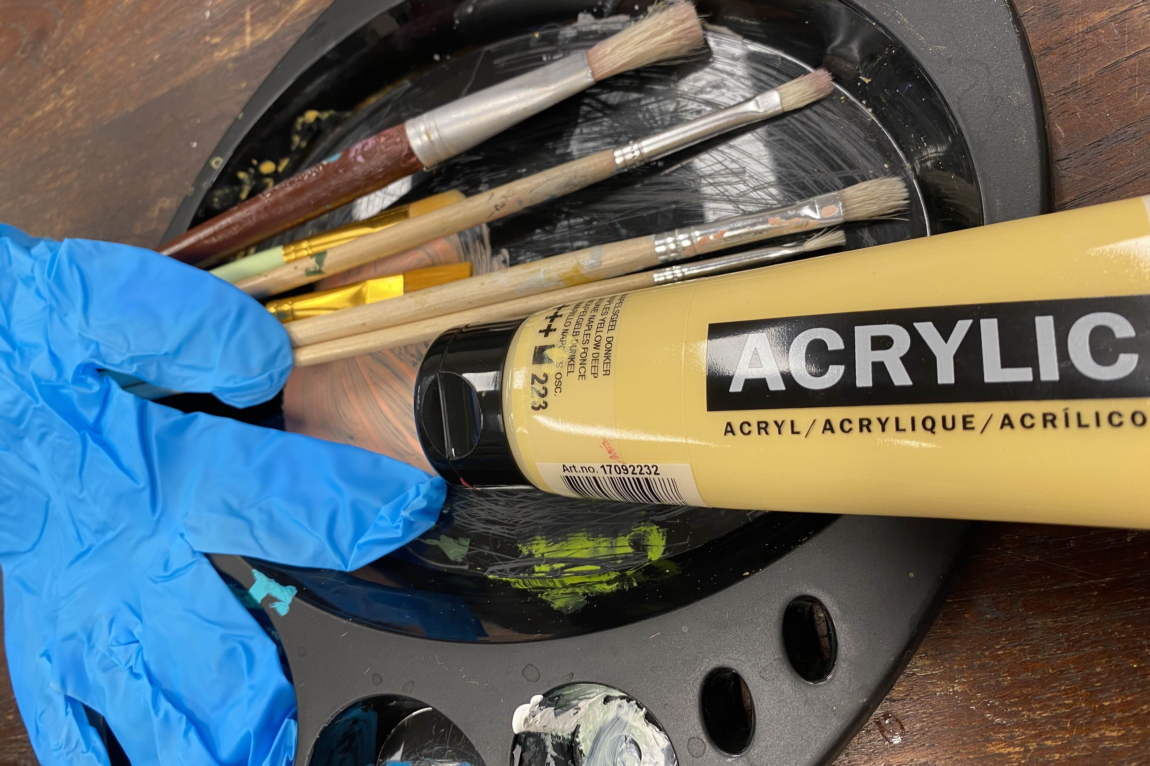 Houten muurcirkel (40cm) versieren. - Foto