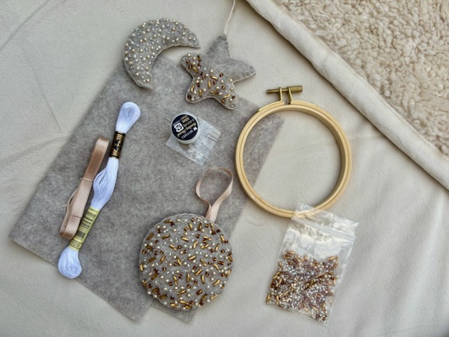 DIY Pakket: borduren met kralen voor kerst - Foto