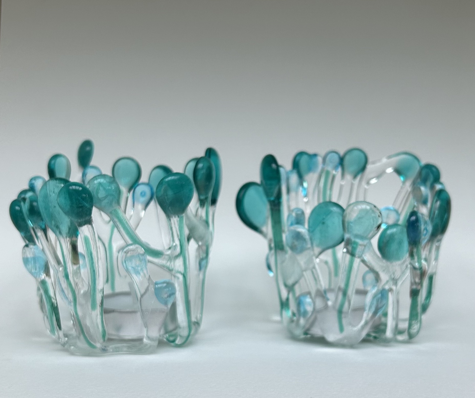 Glaskunst Workshop - Set Koraal Theelichtjes