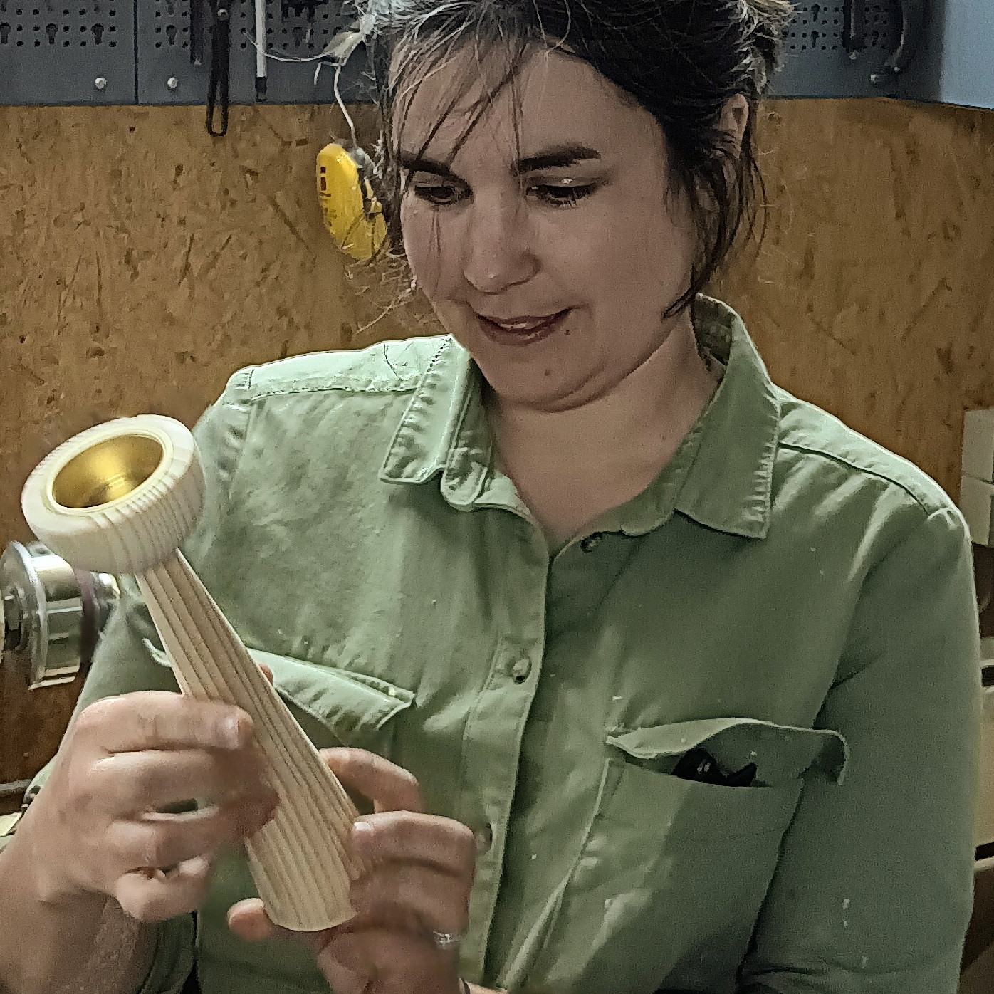 Houtdraaien - Totem Kandelaar - Foto