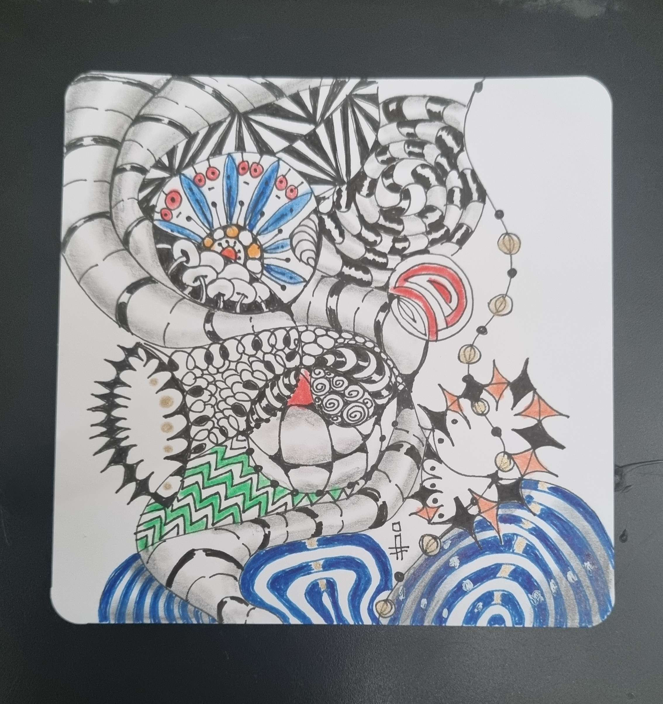 Neurographica tekenen Zen-art/ neurografics - Foto