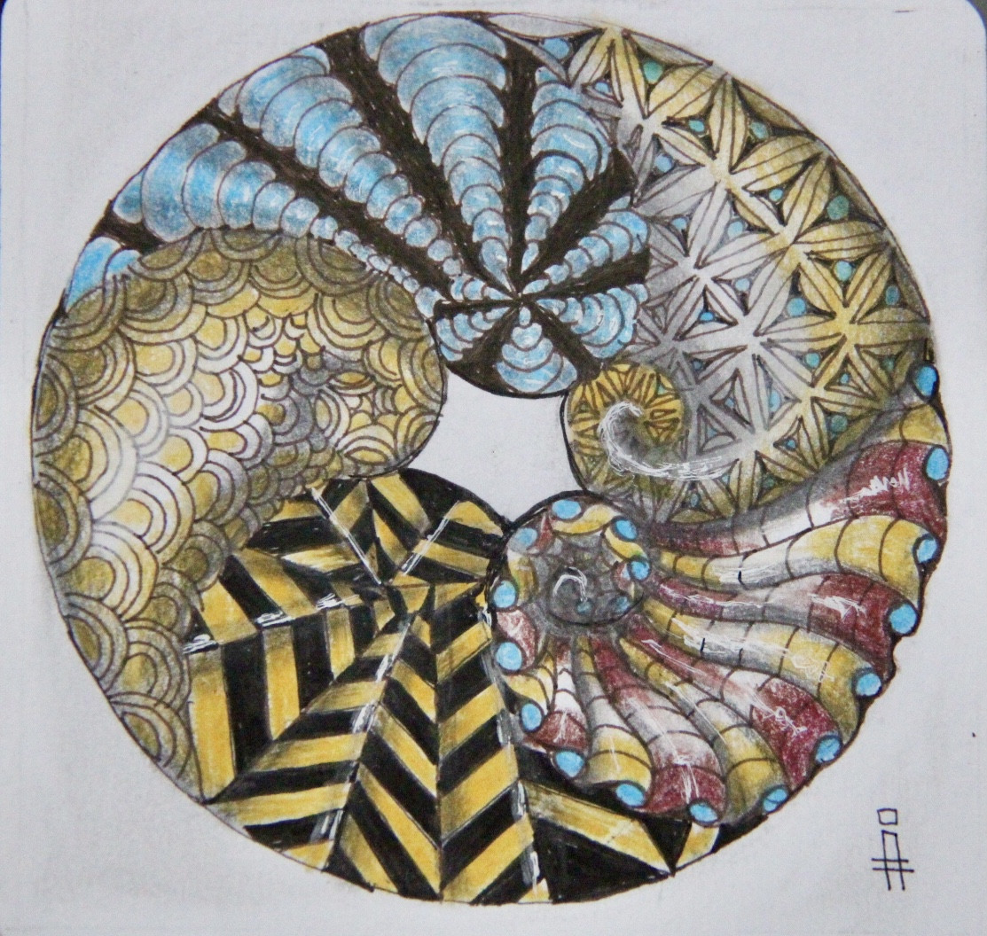 Neurographica tekenen Zen-art/ neurografics - Foto