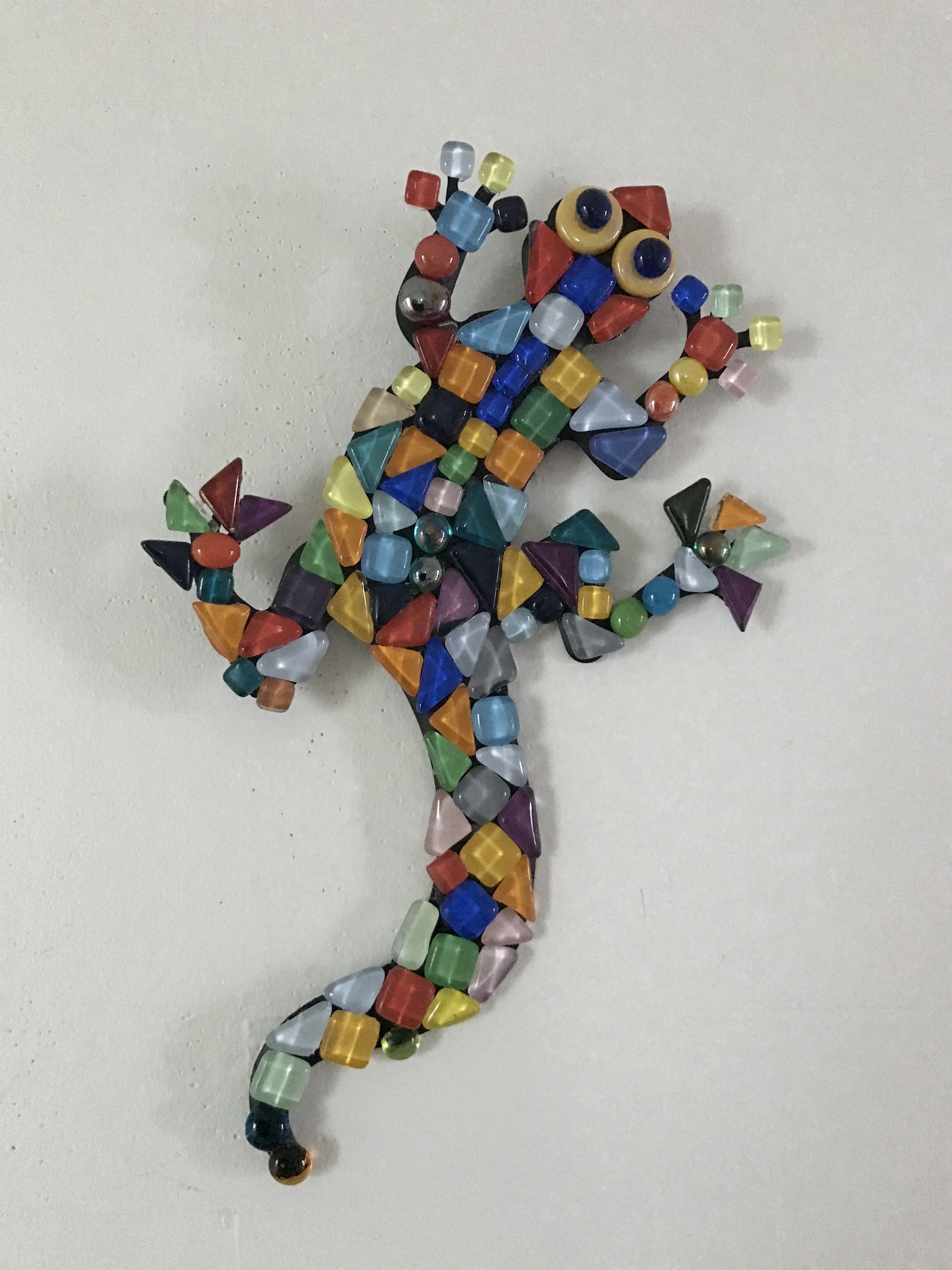 Workshop Mozaïek GECKO KIKKER LIBELLLE voor interieur of tuin - Foto