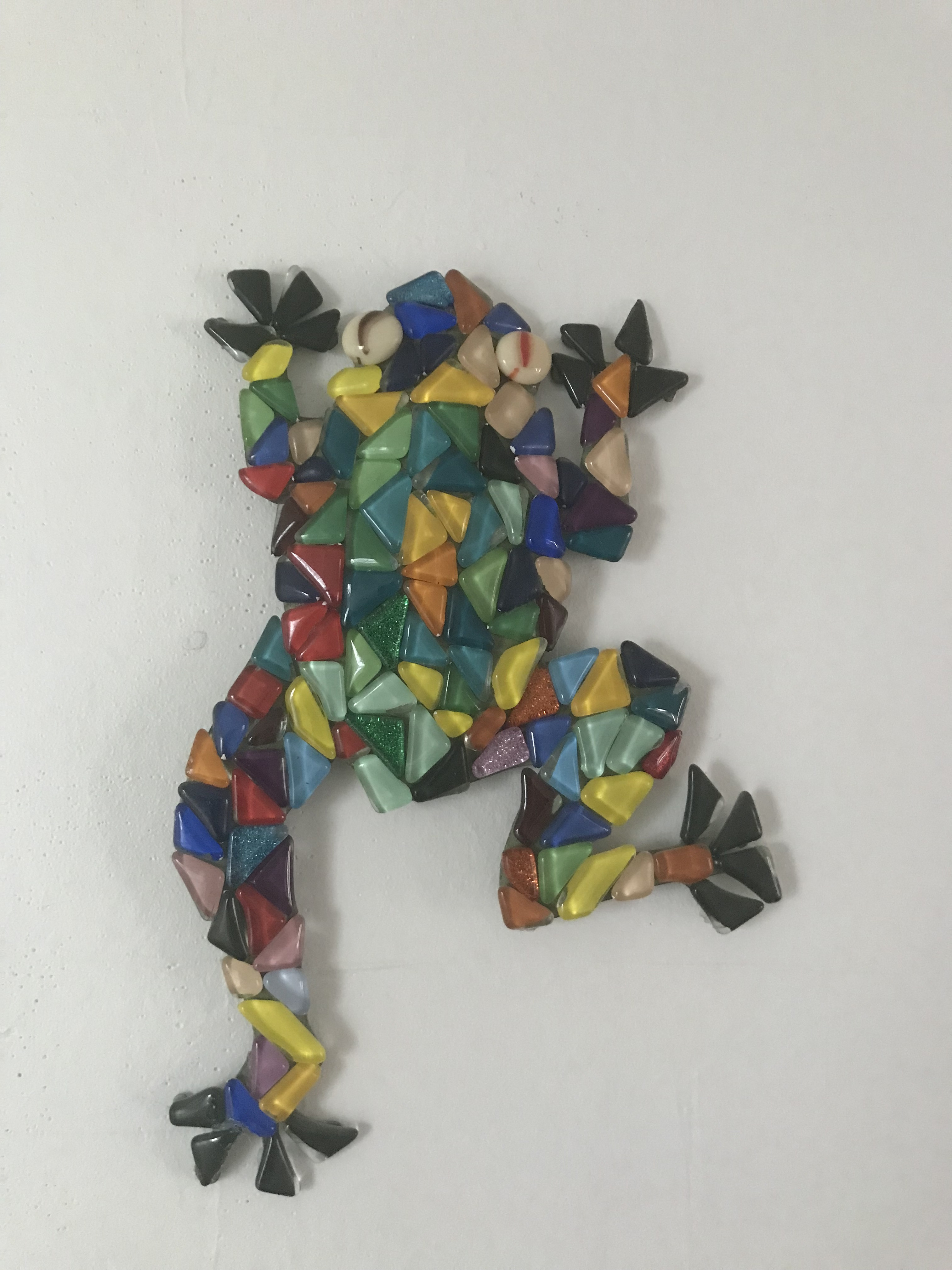 Workshop Mozaïek GECKO KIKKER LIBELLLE voor interieur of tuin - Foto