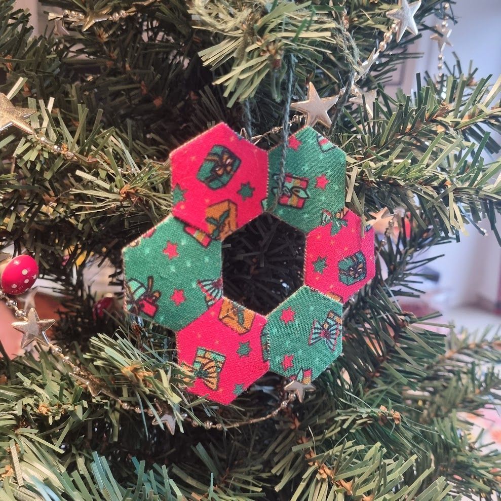 Workshop Kerstornament Patchwork English Paper Piecing bij REST