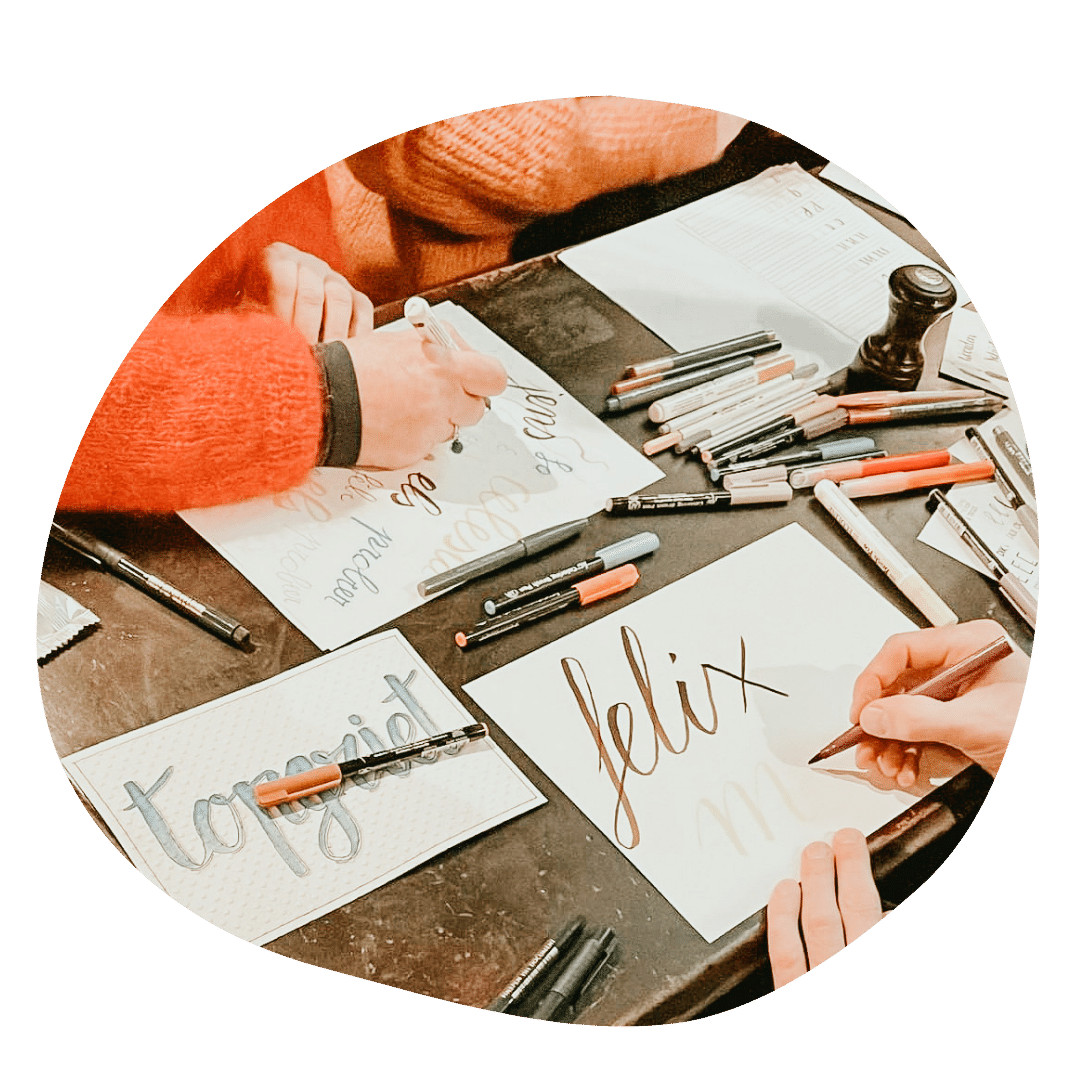 Workshop handletteren basis (07/06/26) in Vosselaar - Foto