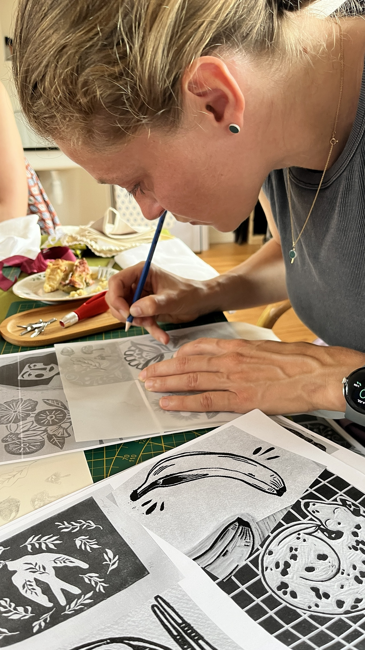 Babyshower Blockprinten op Rompers, Vlaggenlijn of Hydrofiele doeken - Foto