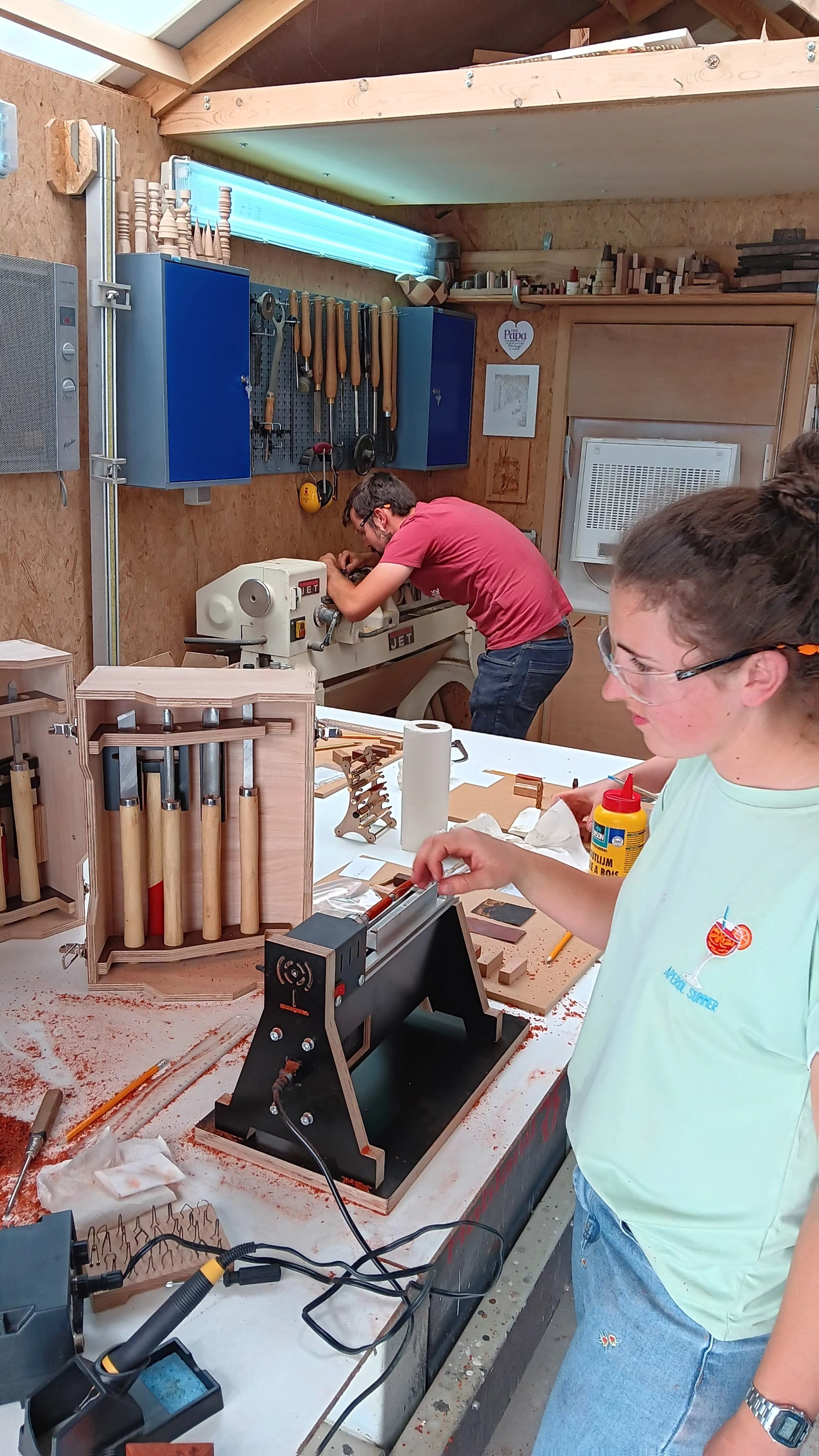 Houtdraaien als teamuitje - Foto