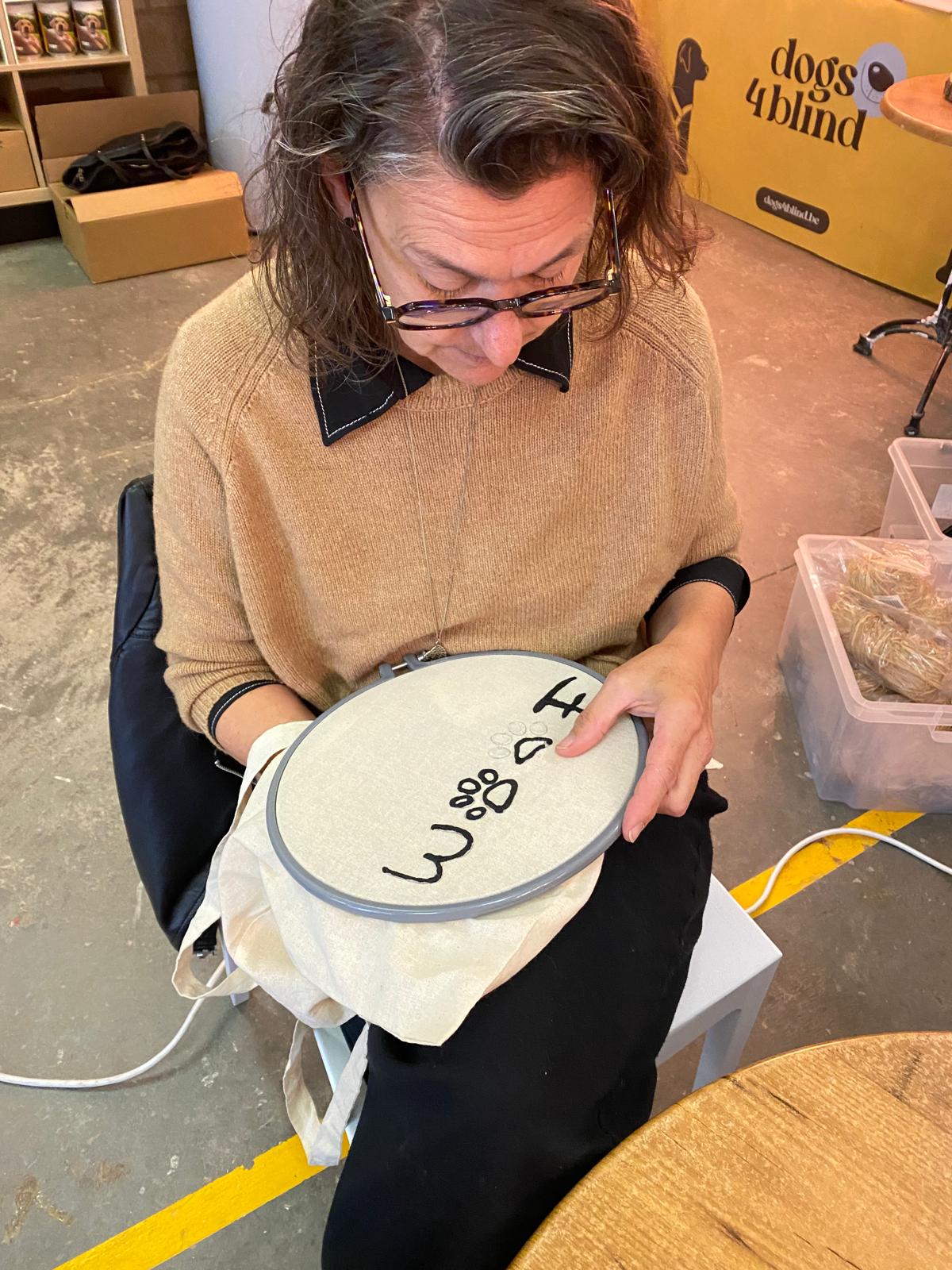 3D BORDUREN OP EEN TOTEBAG