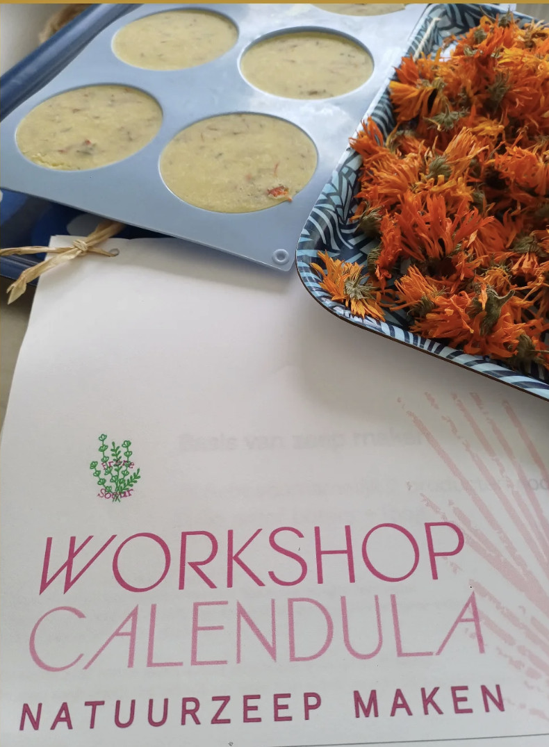 Biologische Calendula natuurzeep maken - Foto
